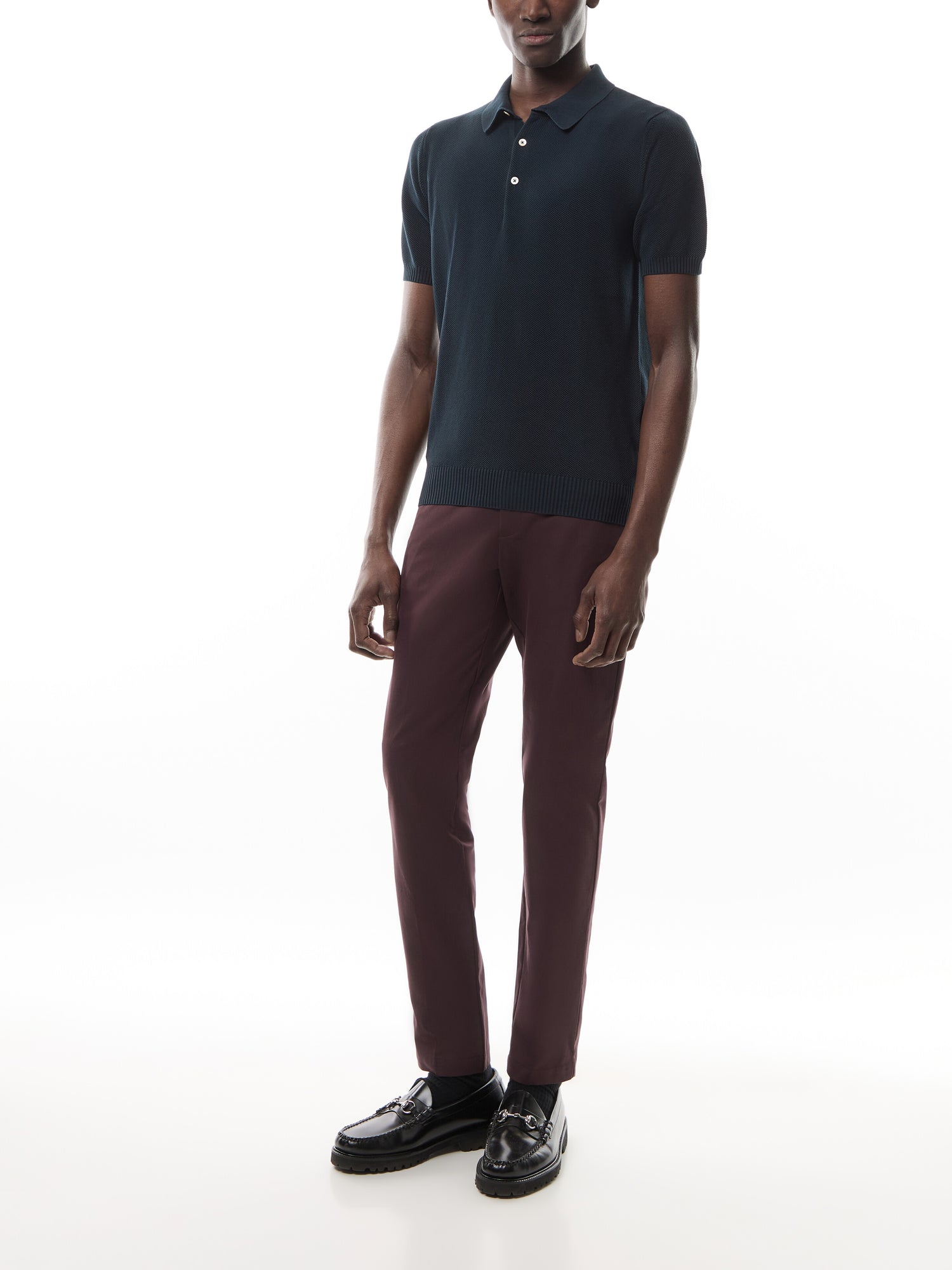 Texture Knitted Polo