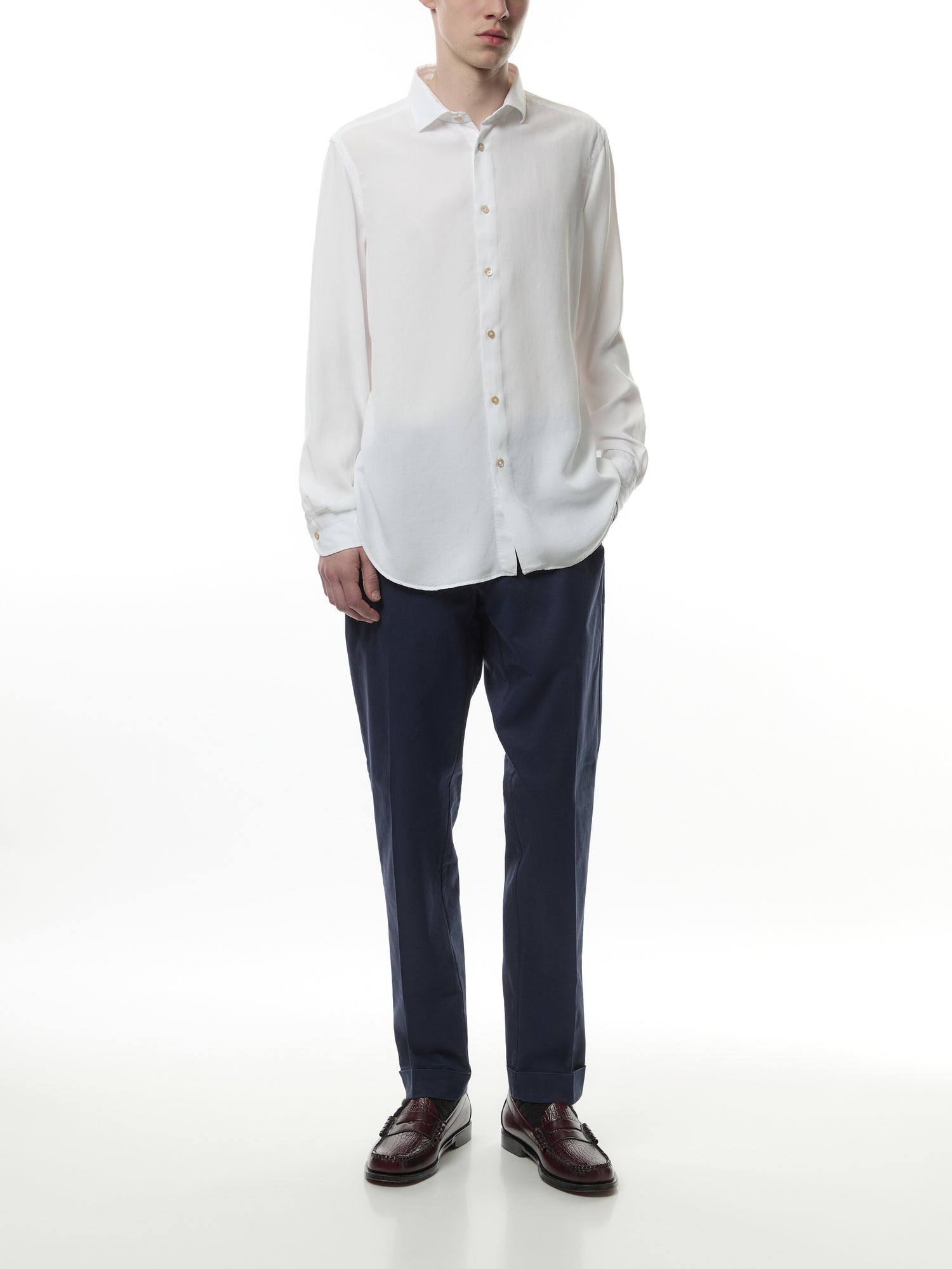 Jersey Cut Away Collar Shirt