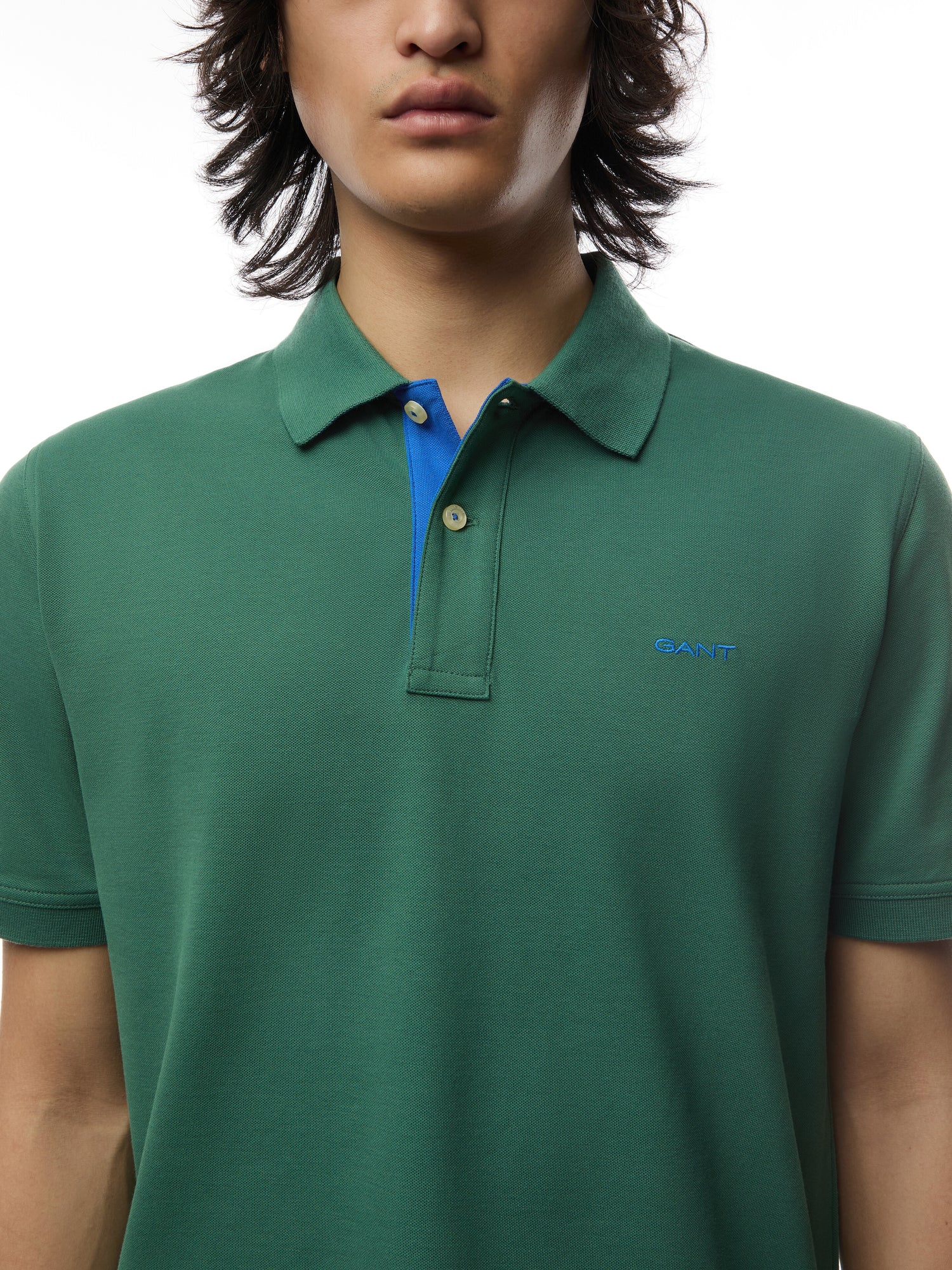 Contrast Piqué Polo Shirt