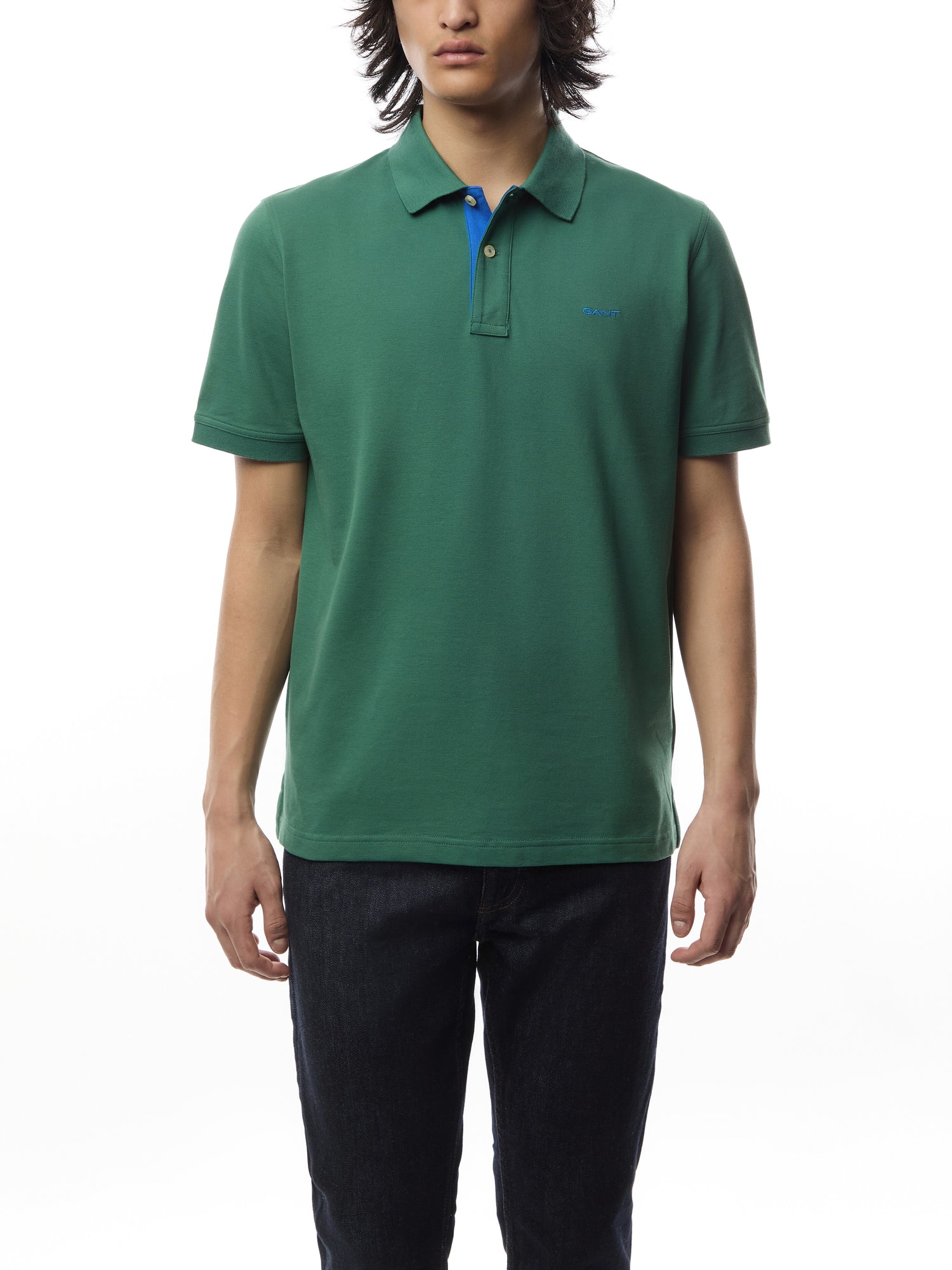 Contrast Piqué Polo Shirt