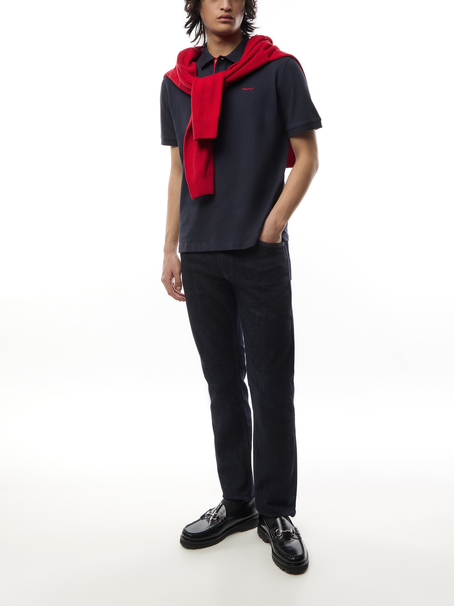 Contrast Piqué Polo Shirt