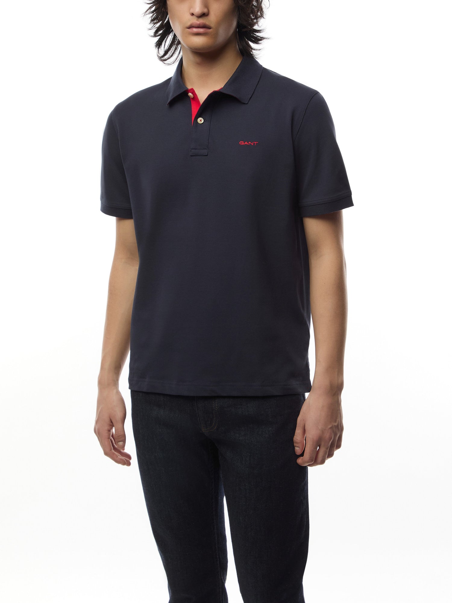 Contrast Piqué Polo Shirt