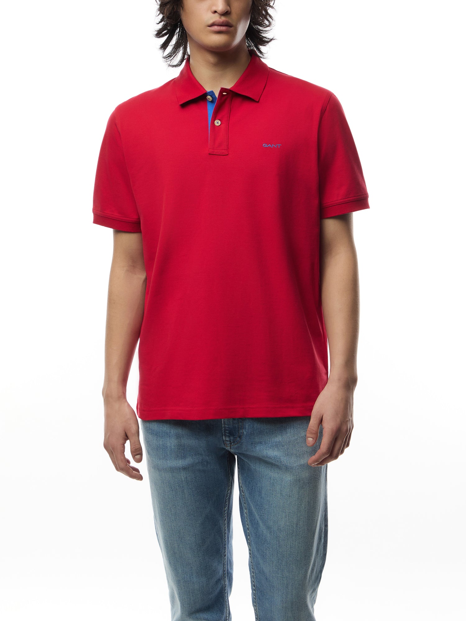 Contrast Piqué Polo Shirt