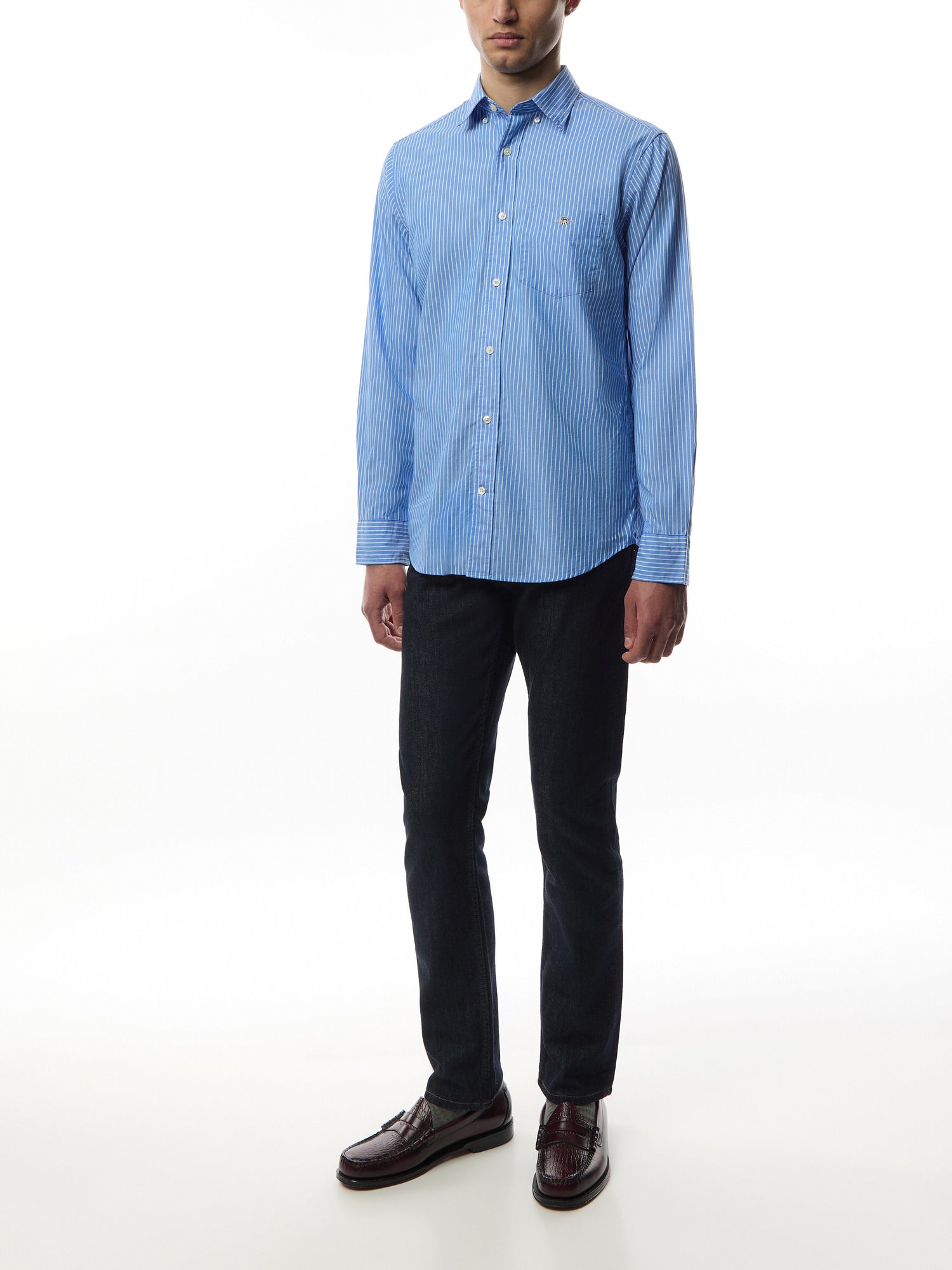 Classic Striped Regular Fit Poplin Shirt