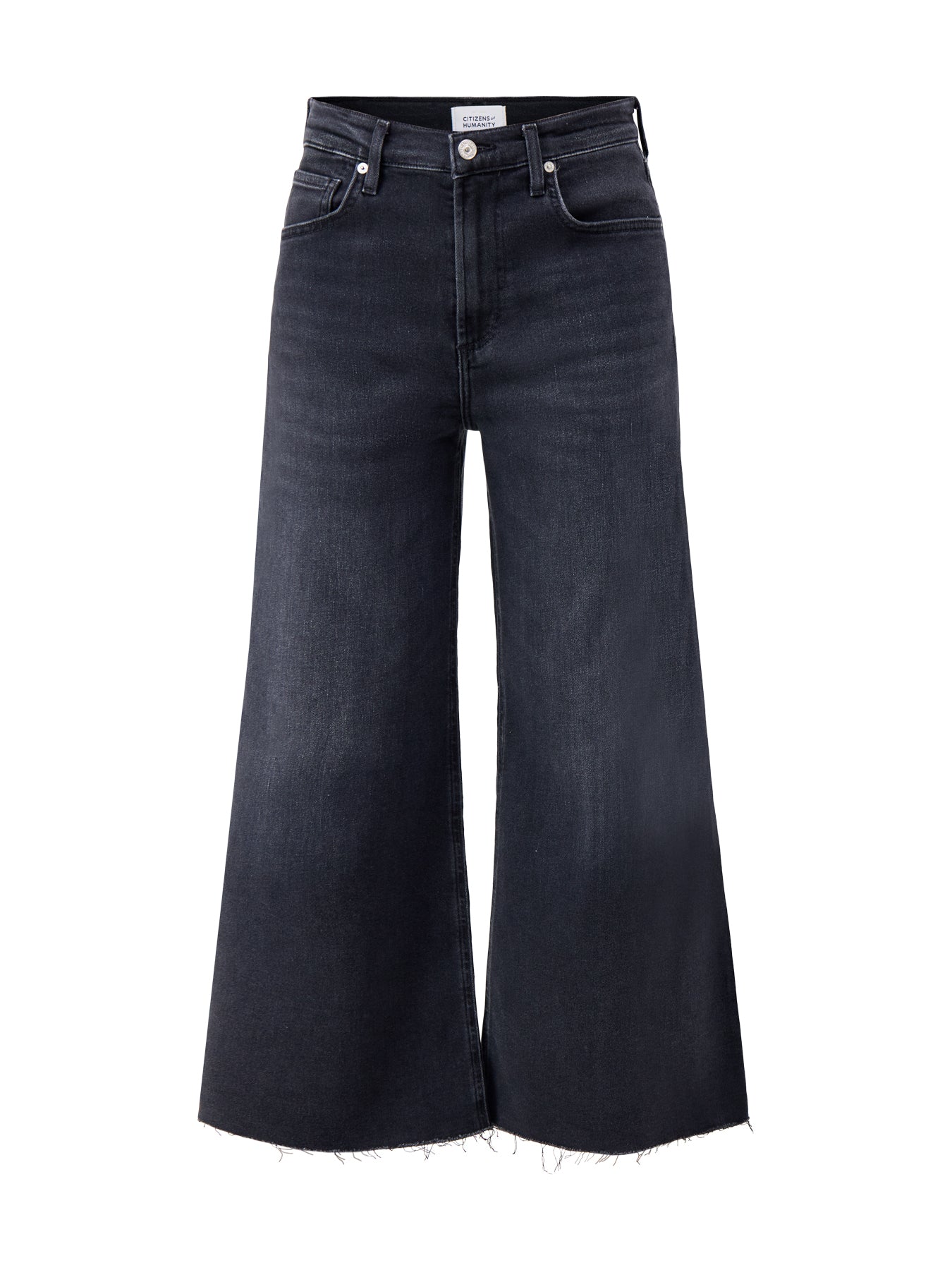 Lyra Wide Leg Crop Jeans Black