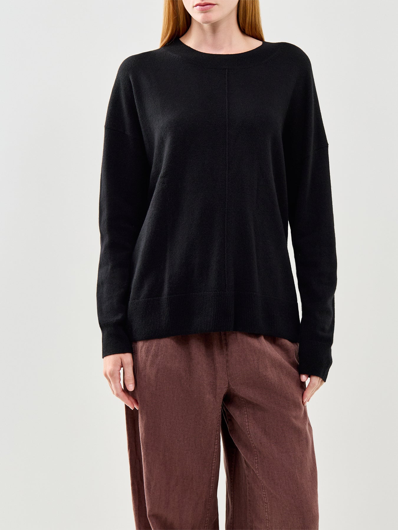 Wide Slouchy Sweater Black