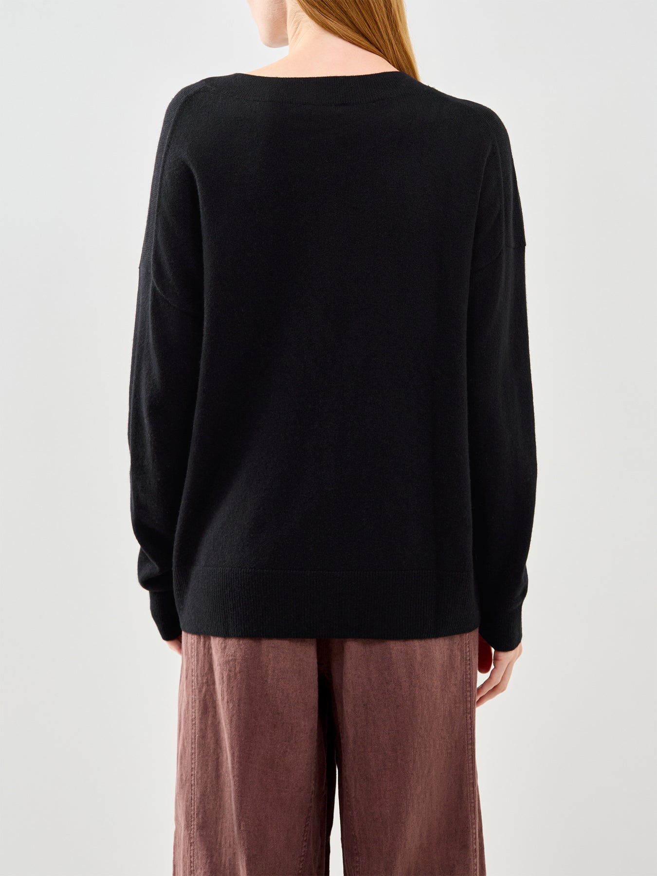 Wide Slouchy Sweater Black