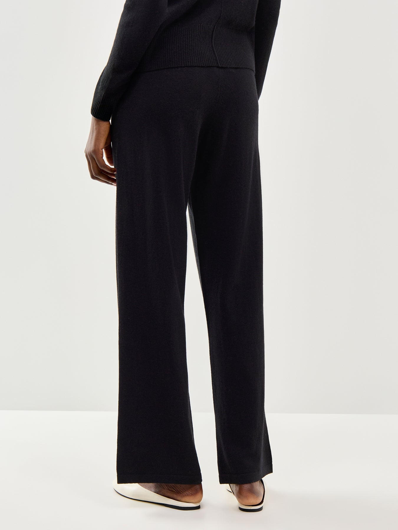 Wide Leg Track Pant Black