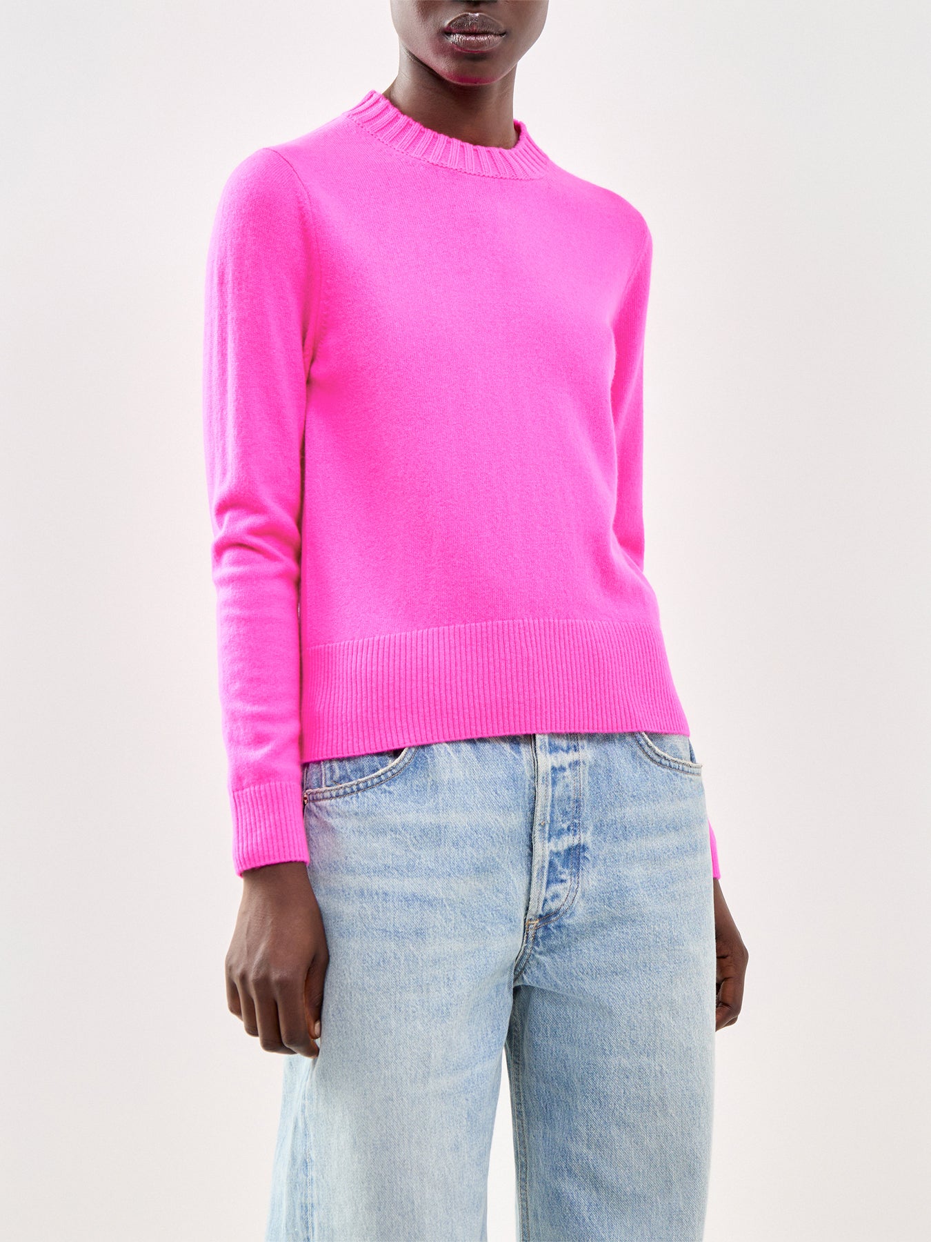 Cropped Sporty Sweater Pink