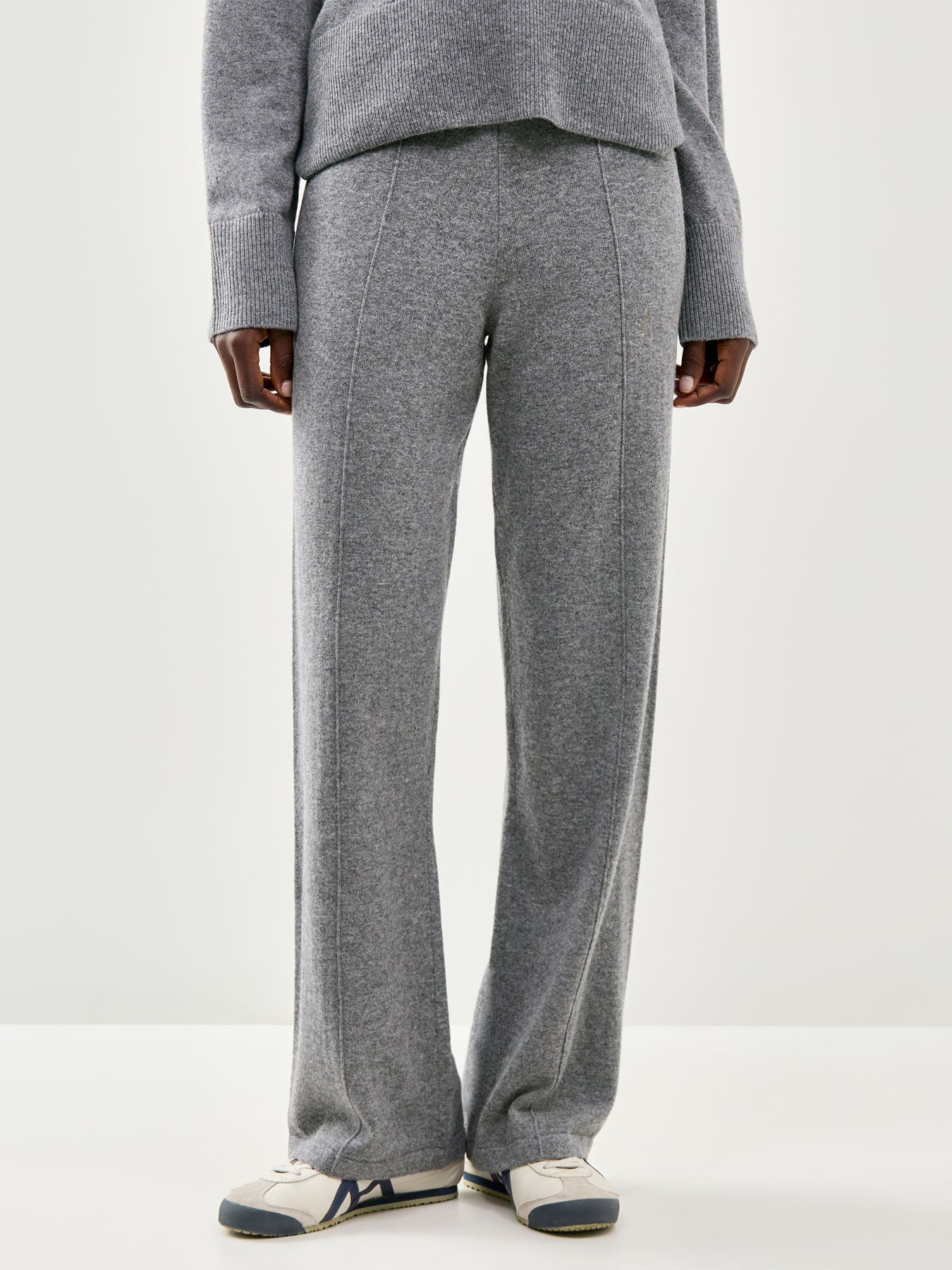 Wide Leg Track Pant Grey