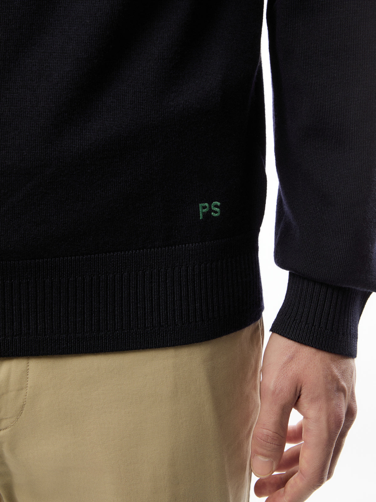 Quarter Zip Merino Wool Sweatshirt