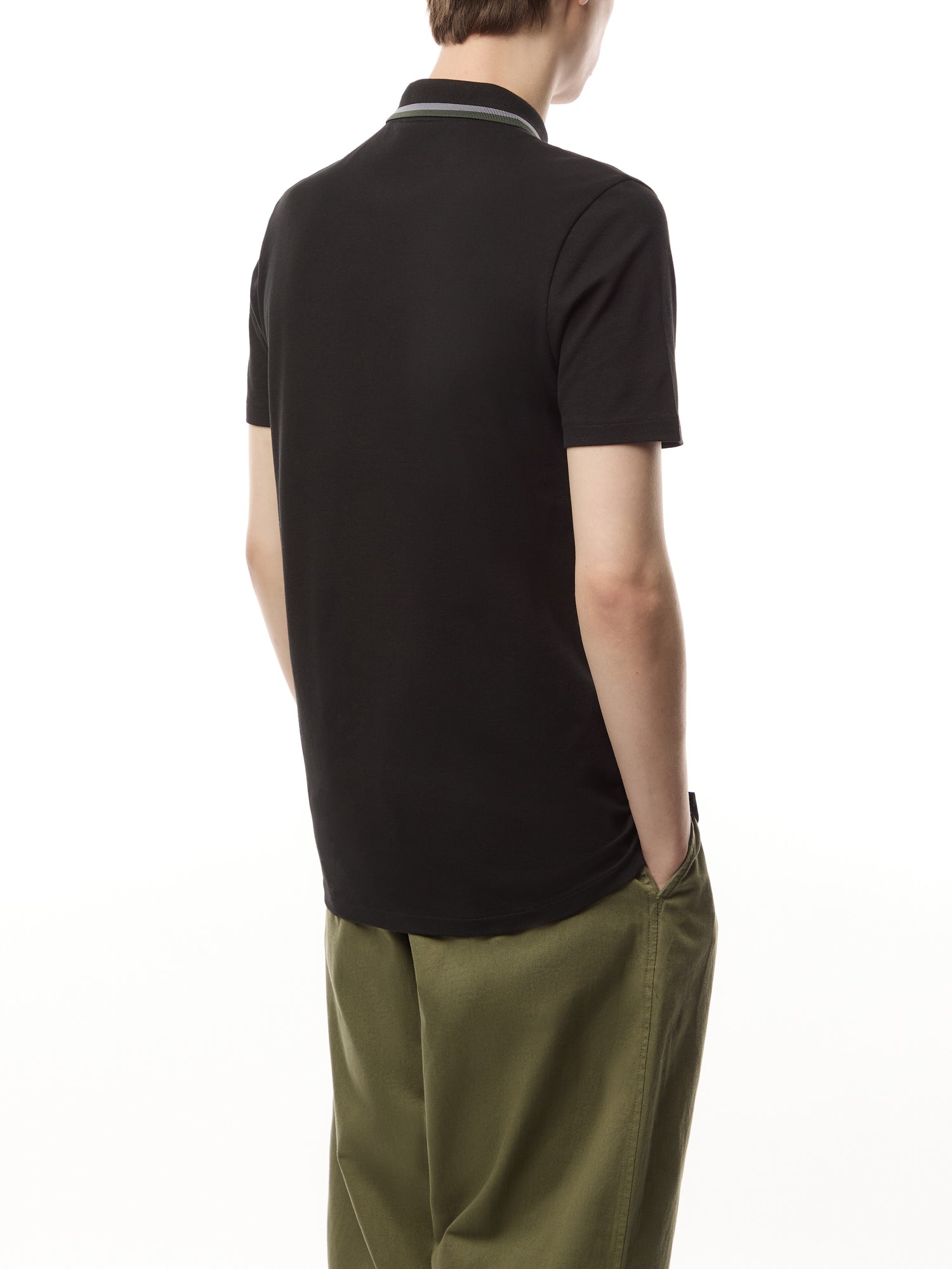 Regular Fit Quarter Zip Polo Shirt
