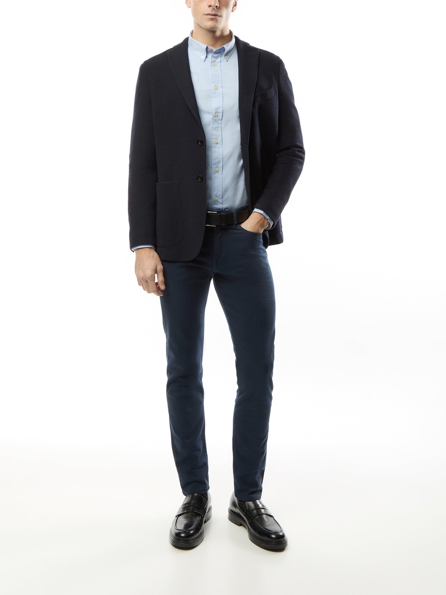 Tapered Fit Coloured 'Crosshatch Stretch' Jeans