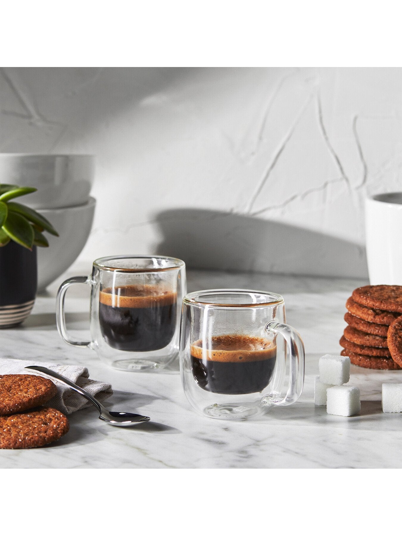 Sorrento Double Walled Espresso Glasses with Handle Set of 2