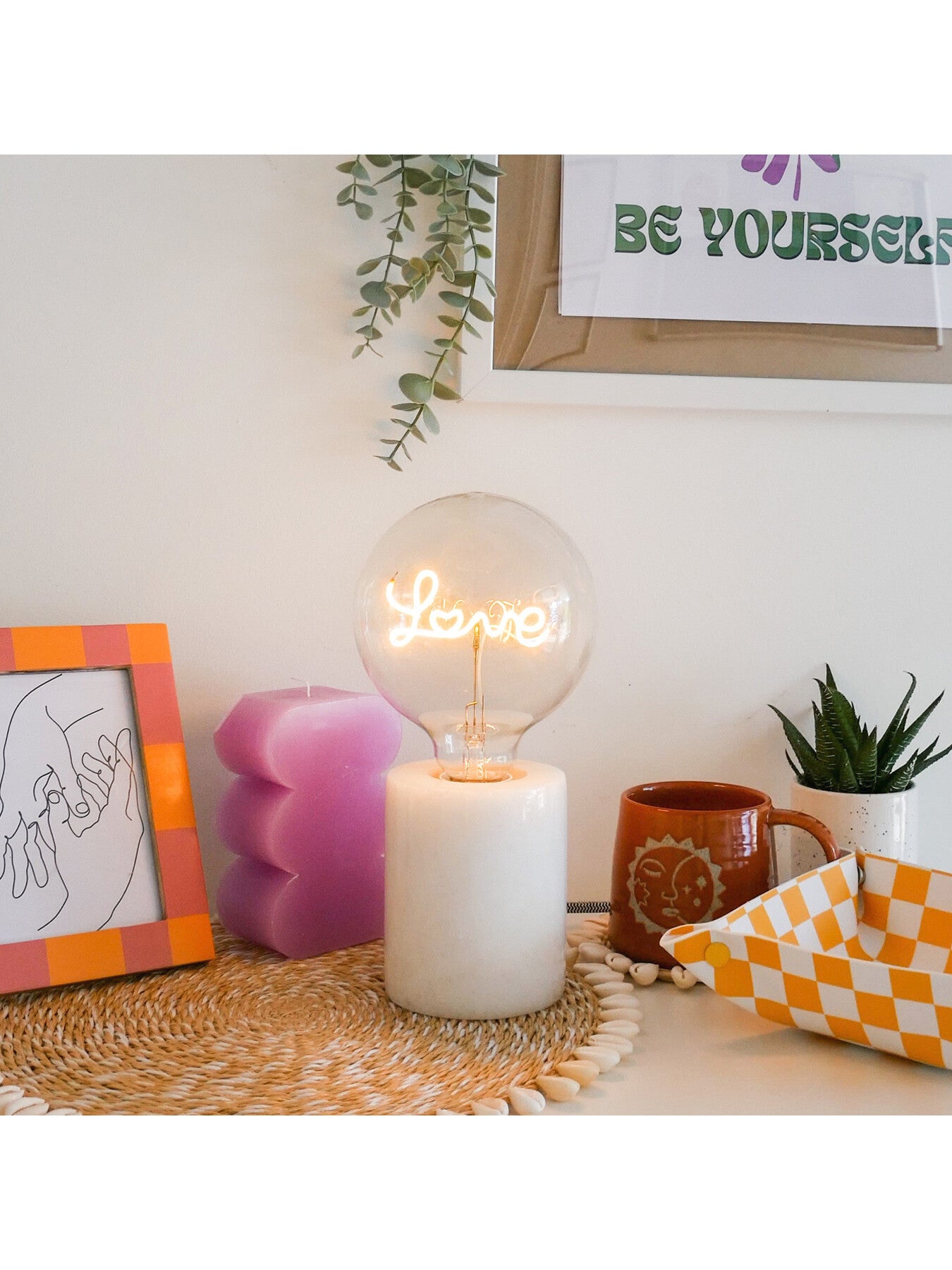 Love White Screw Down Bulb