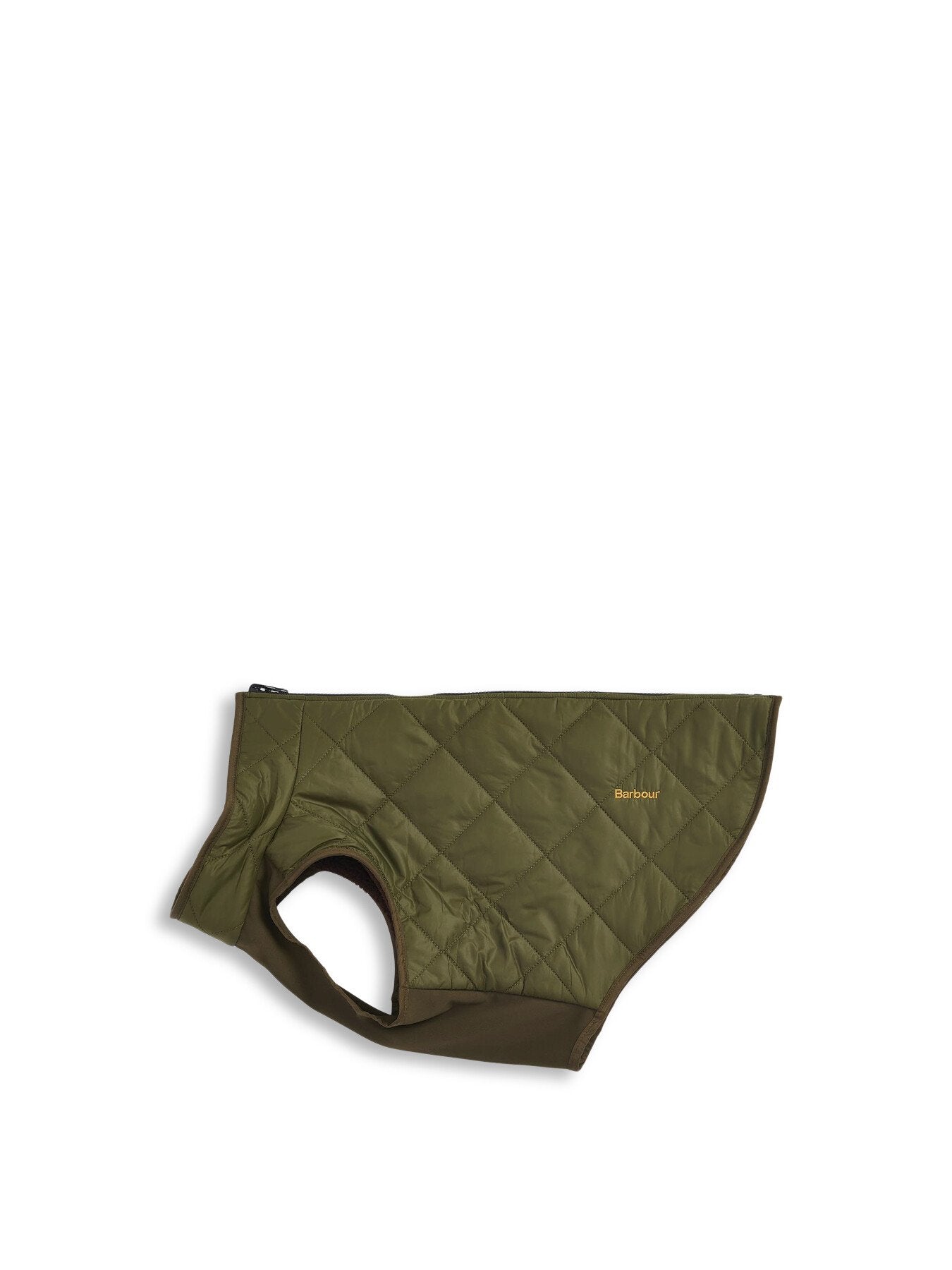 Reversible Quilt Borg Fleece Dog Coat Olive Small