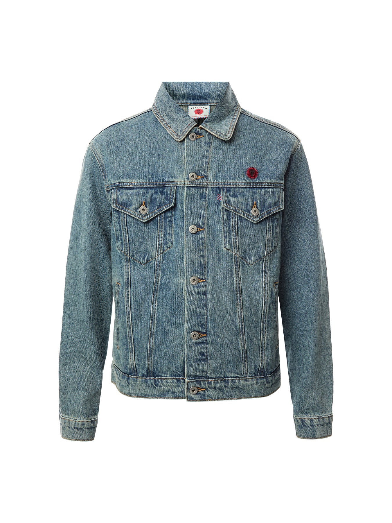 Check Lined Denim Trucker Jacket