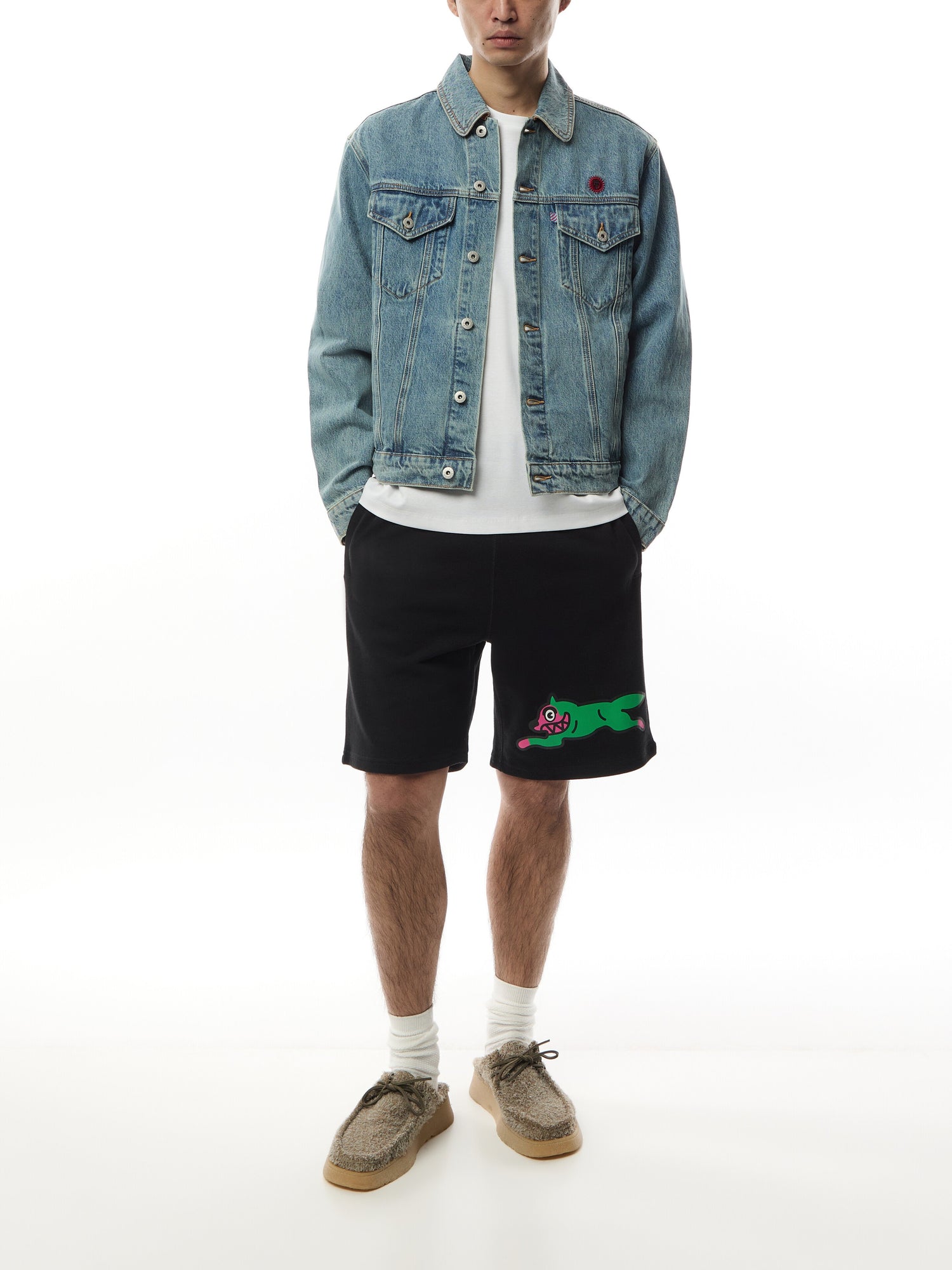 Check Lined Denim Trucker Jacket