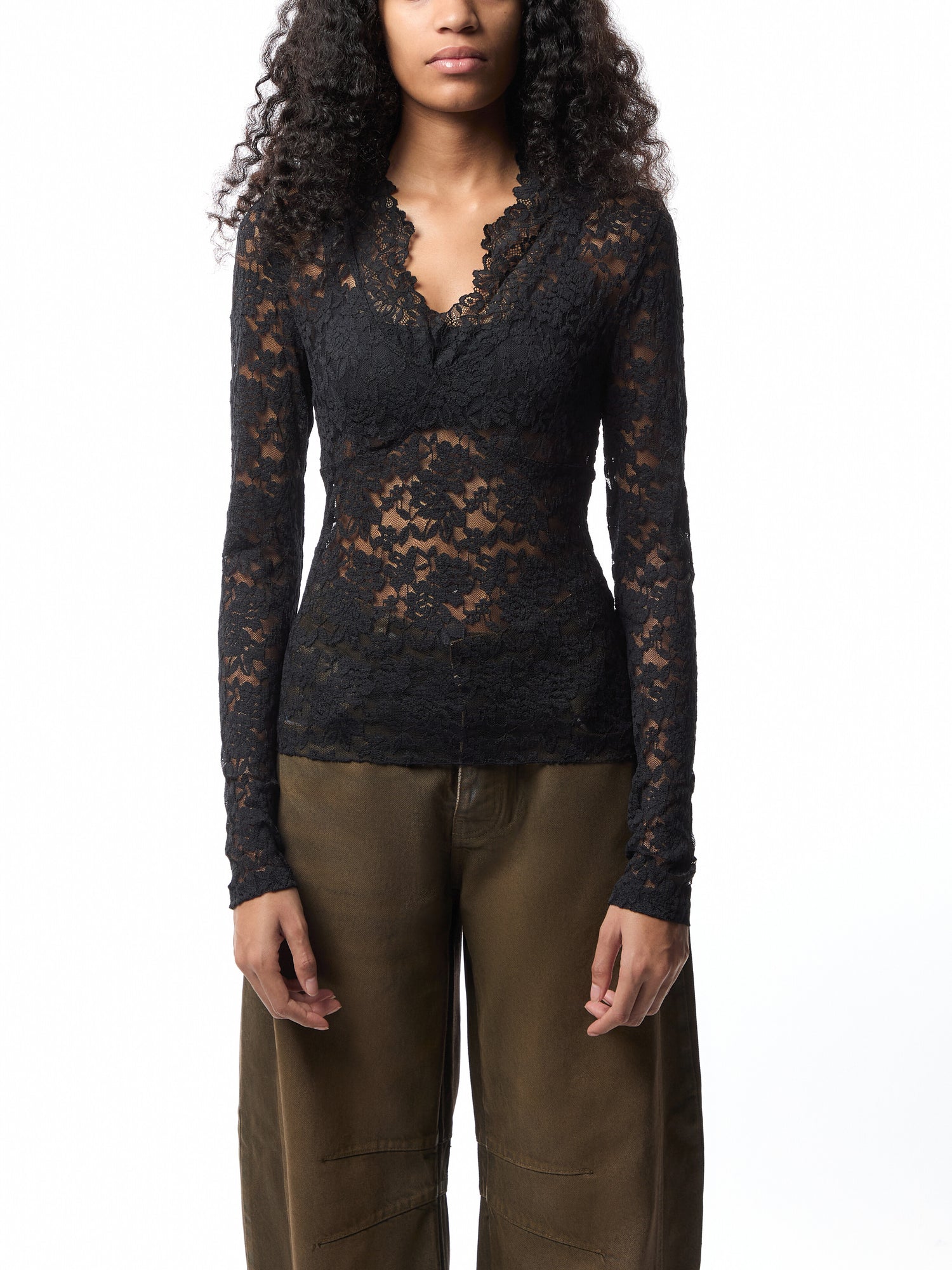 All Day Lace Long Sleeve Top