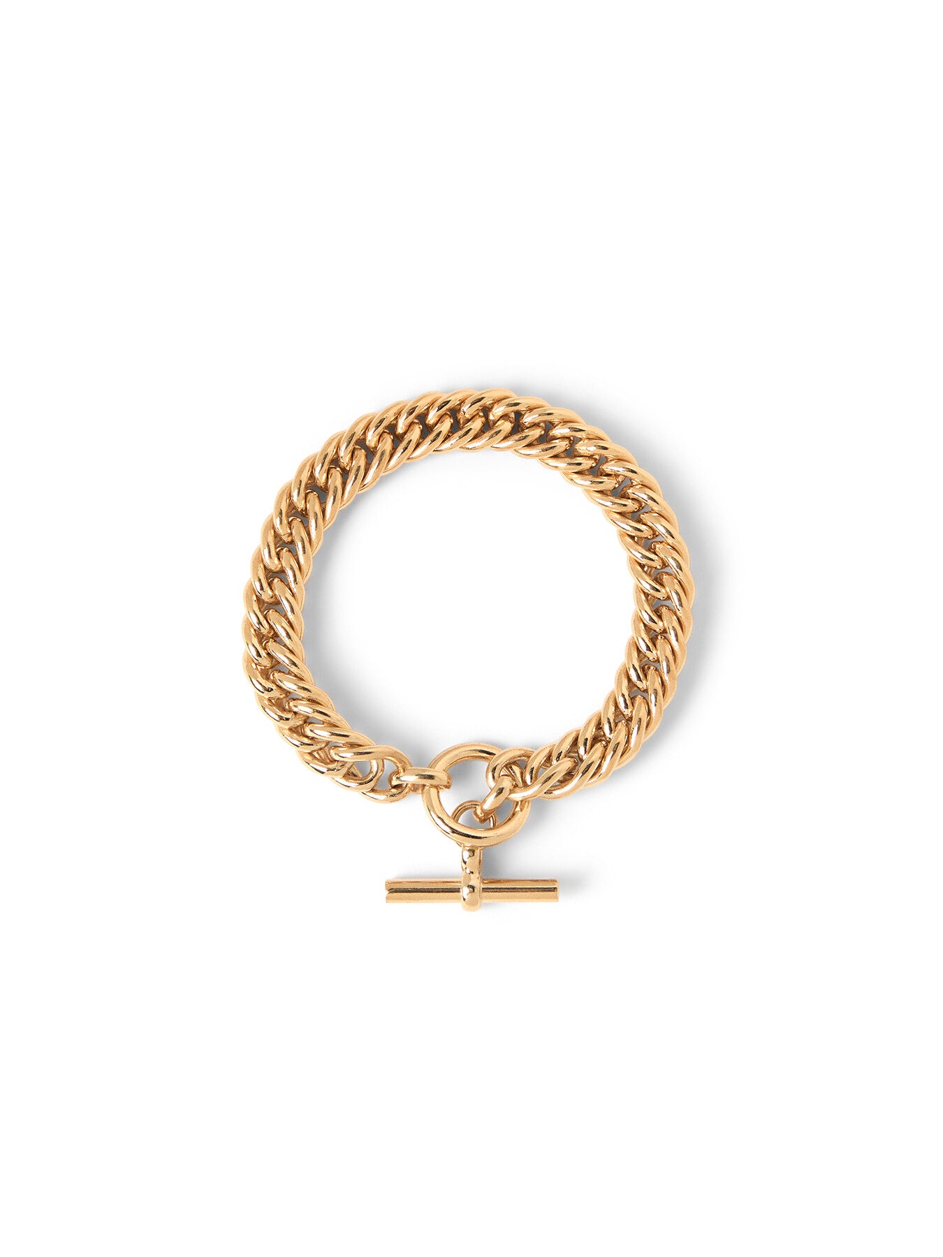 Slim Gold Curb Link Bracelet