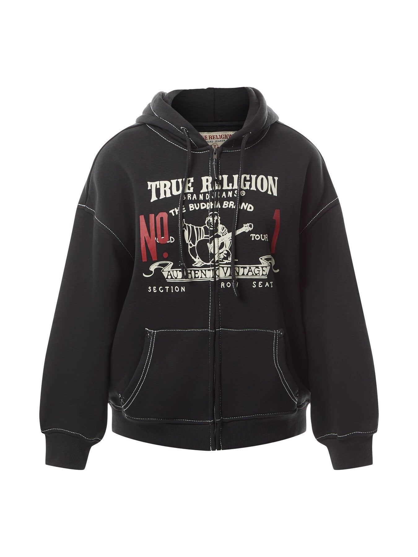 Retro Big T Boyfriend Zip Hoodie