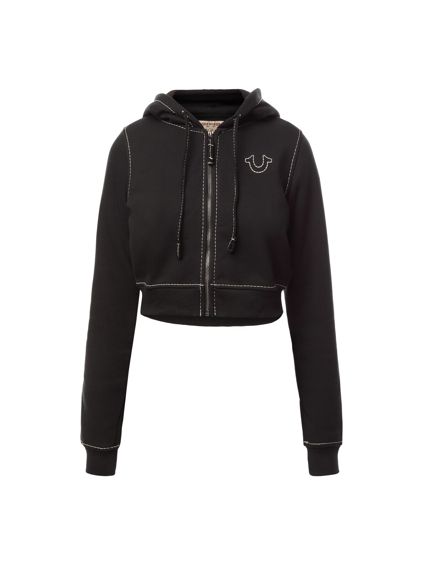 Shrunken Big T Zip Hoodie