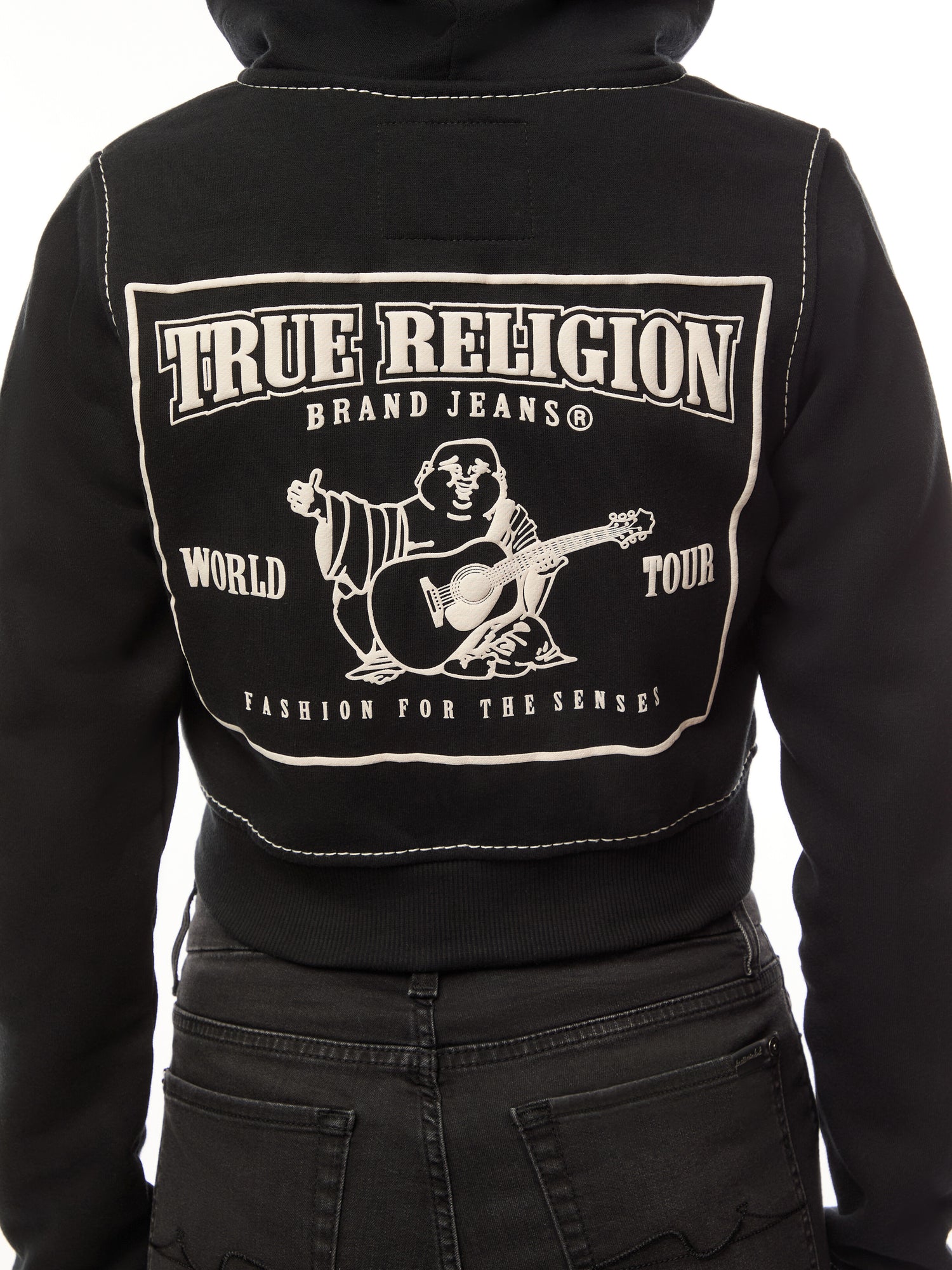 Shrunken Big T Zip Hoodie