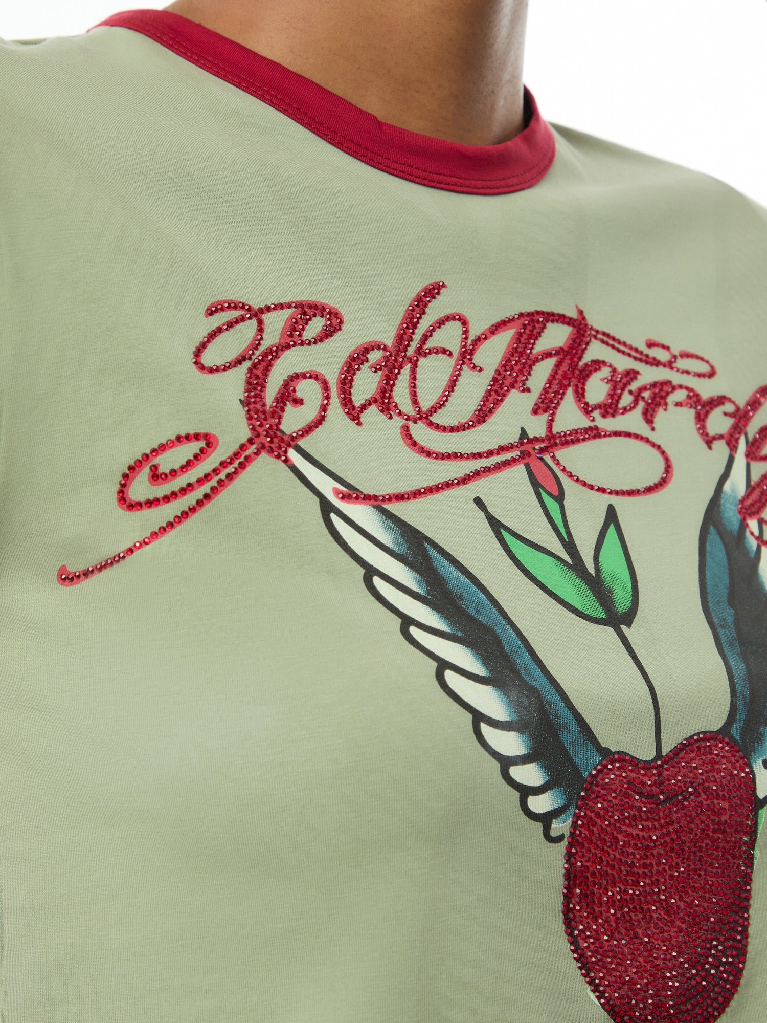 Cherry Love Bomb Diamante Baby Tshirt