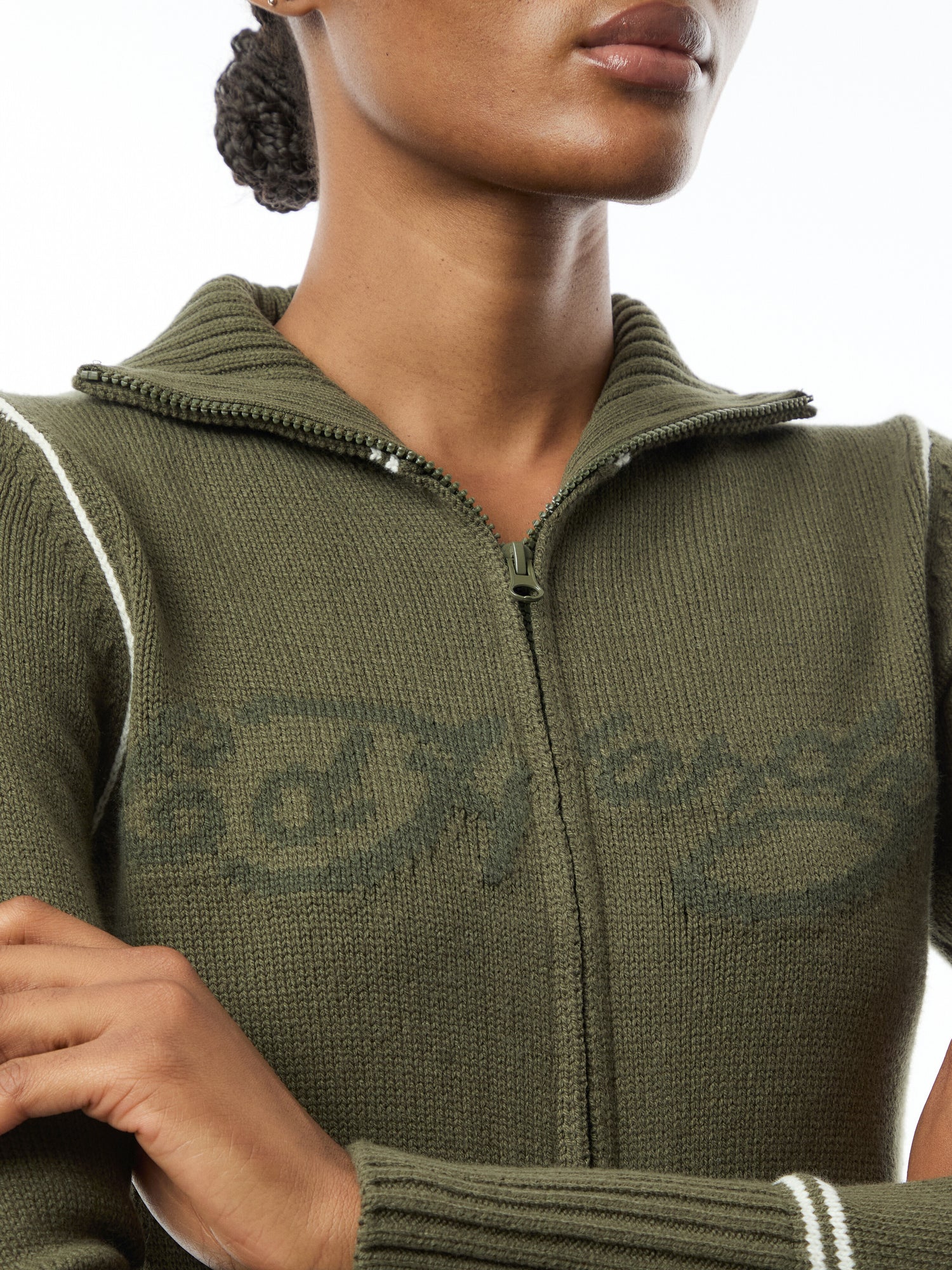 Life Before Knitted Zip Thru Jacket