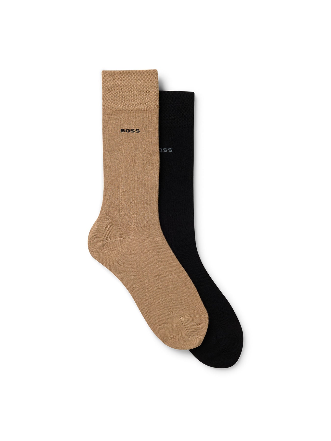 Bamboo Crew Socks 2 Pack Beige