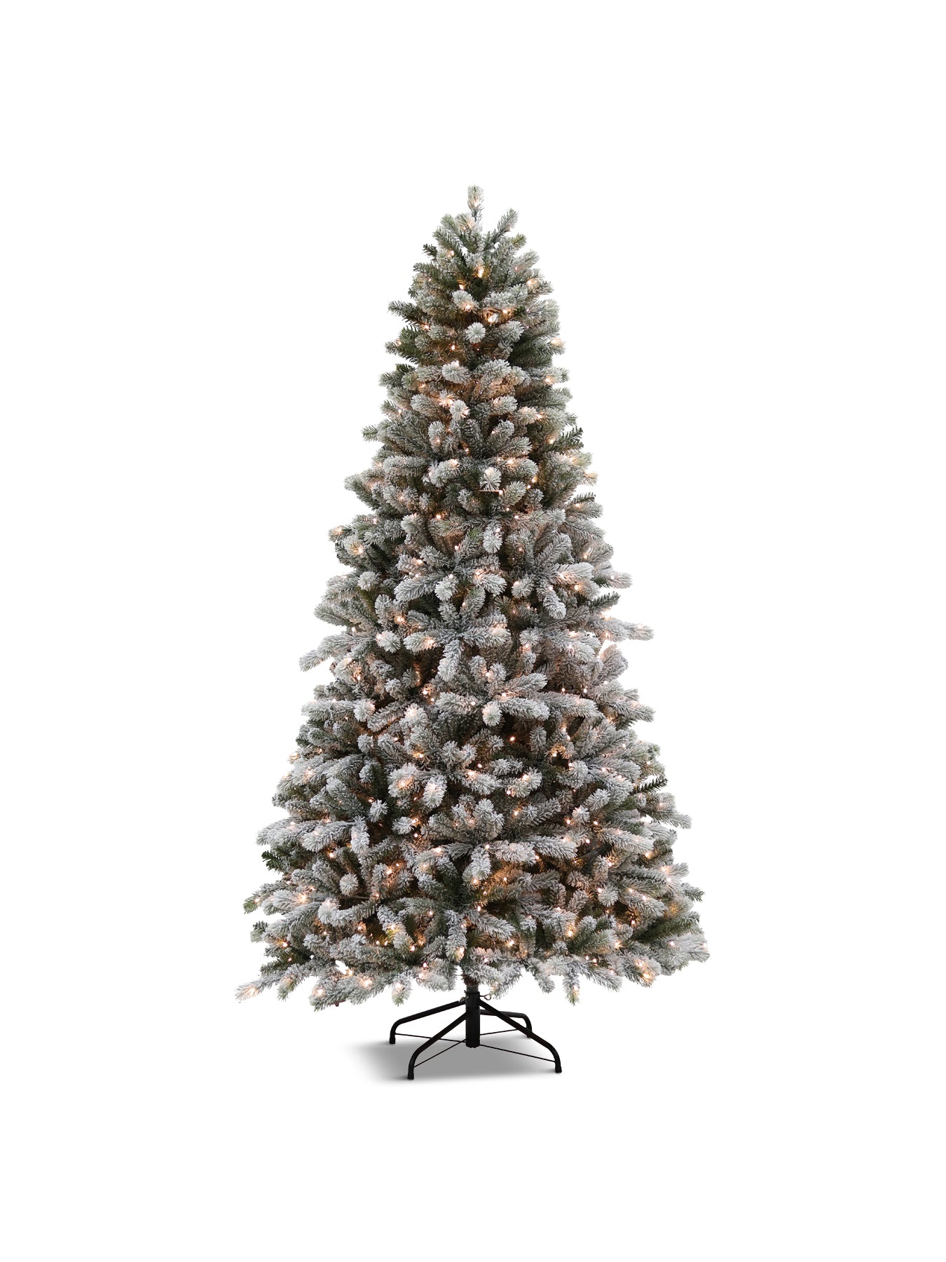 York Spruce Flocked PVC Lit Christmas Tree 7ft