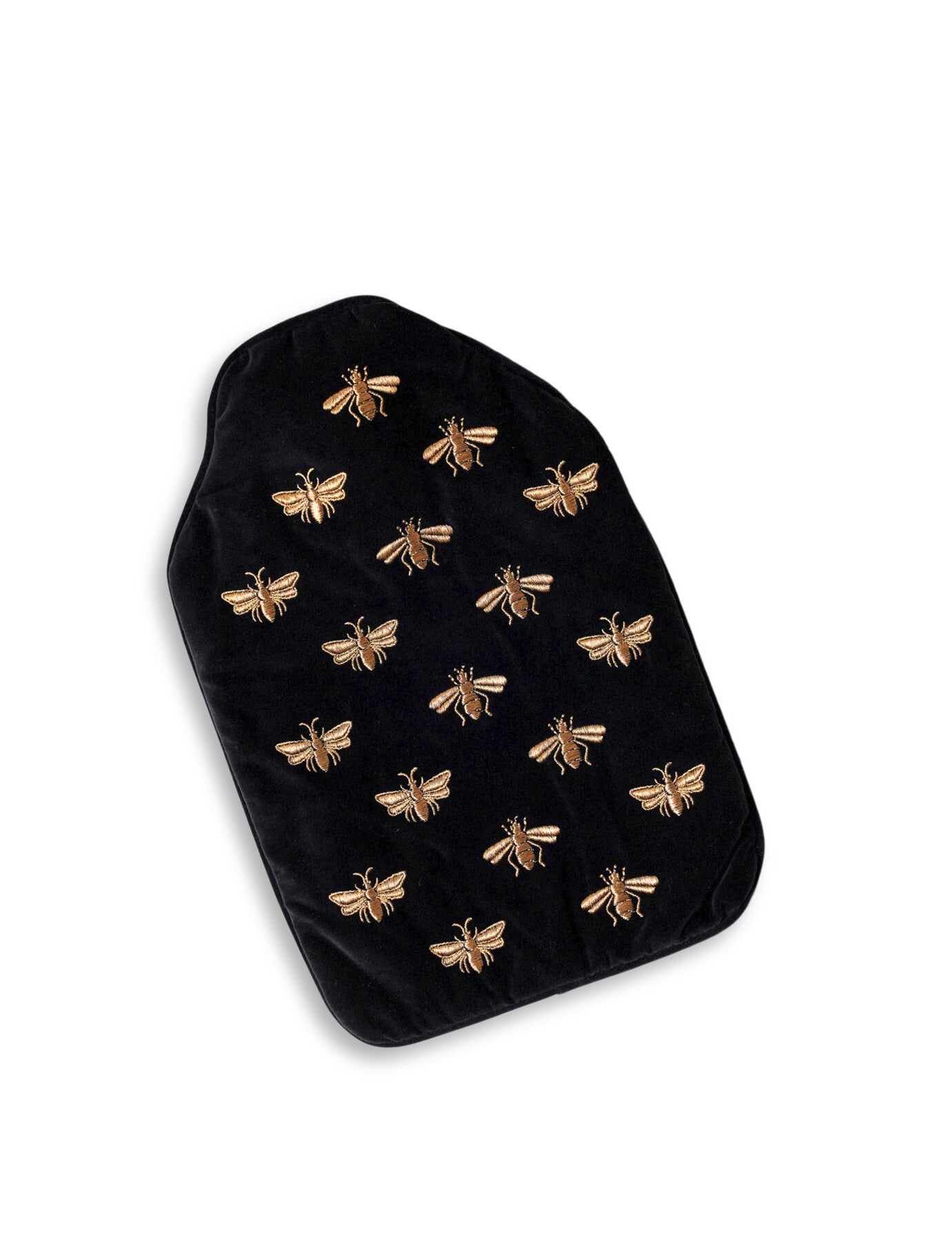 Honey Bee Charcoal Velvet Hot Water Bottle