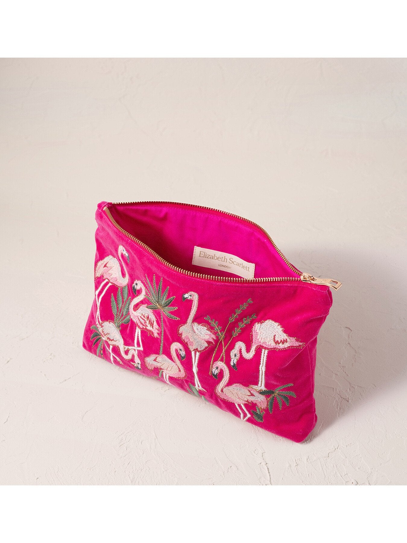 Flamingo Pink Velvet Everyday Pouch