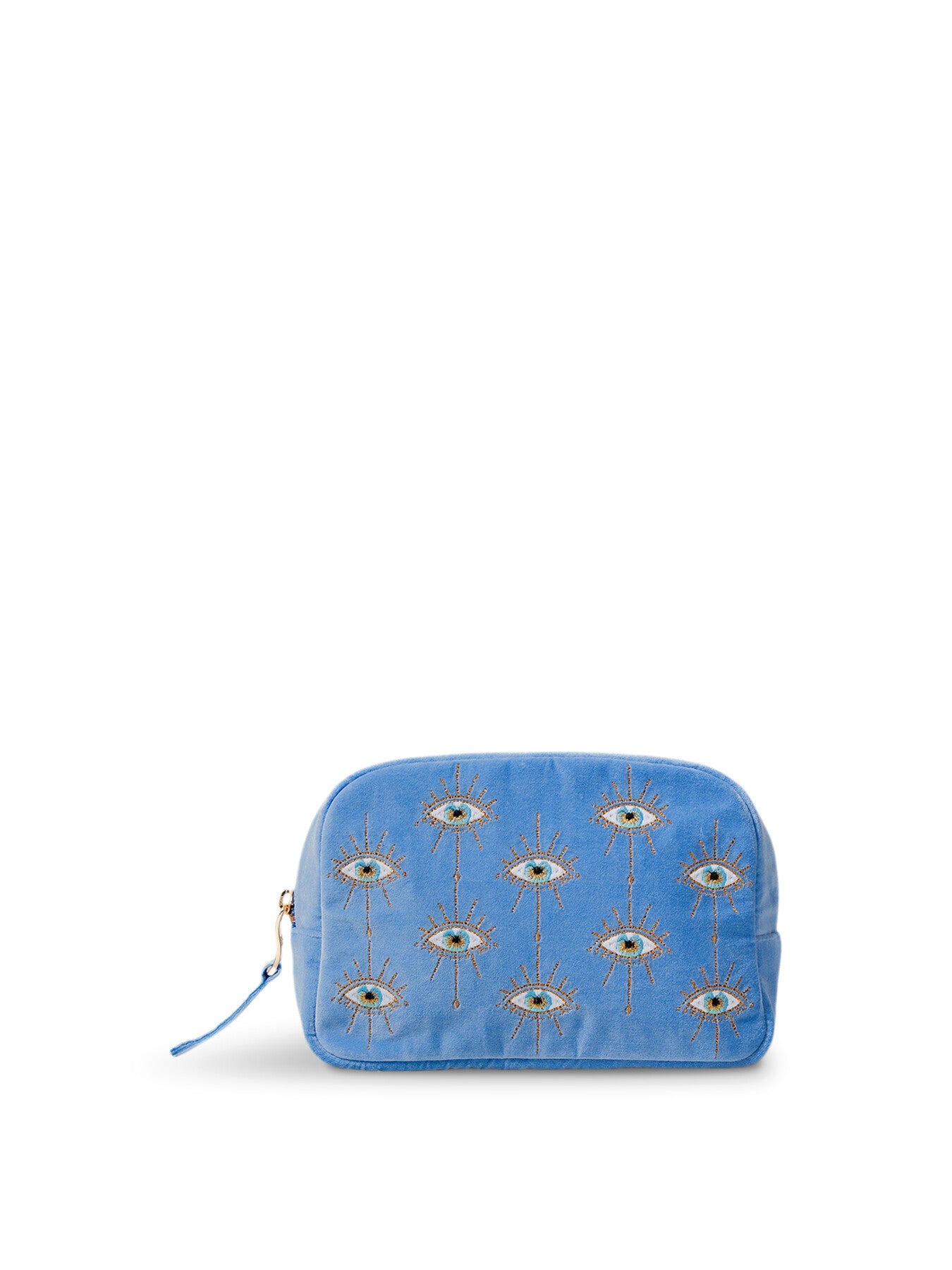 Mystical Eye Caribbean Blue Velvet Make-Up Bag
