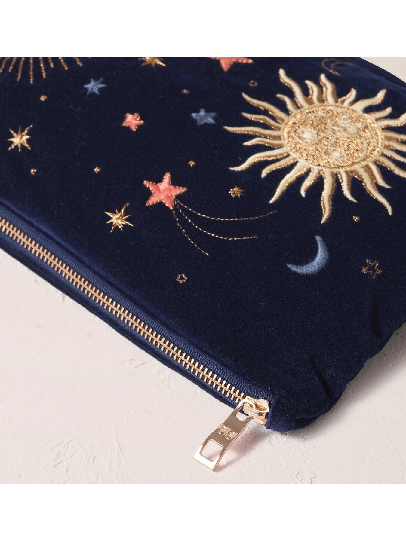 Celestial Navy Velvet Everyday Pouch