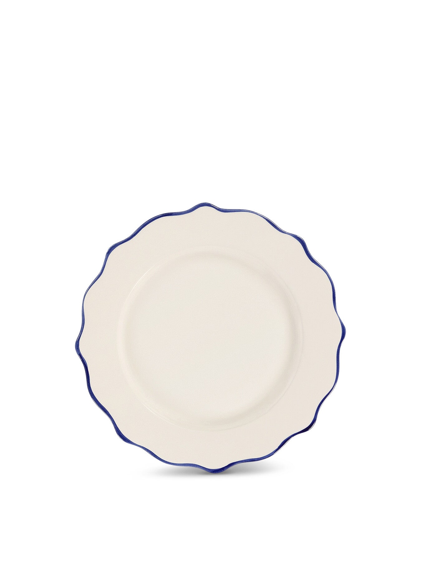Marine Blue Scalloped Dinner Plate