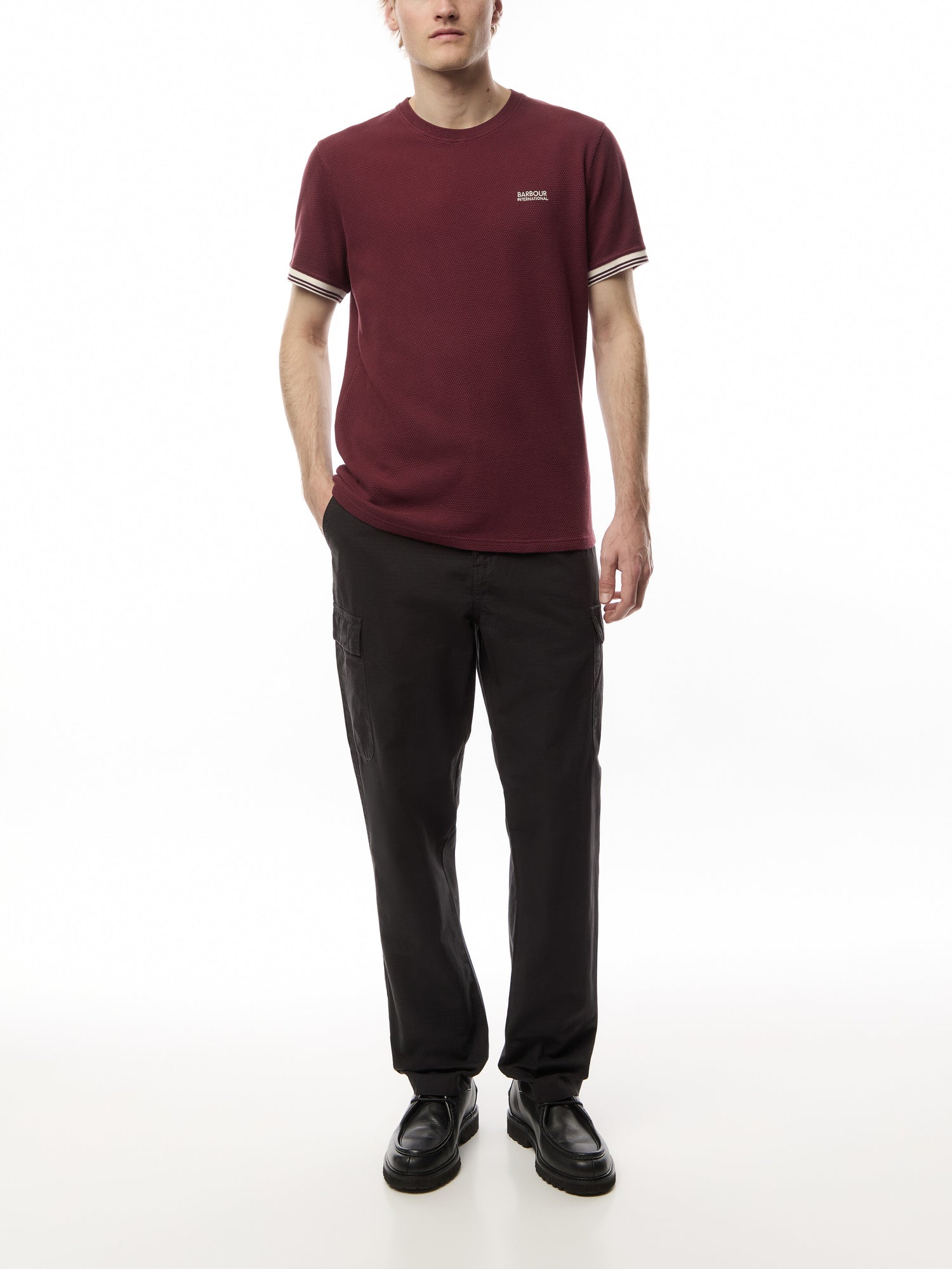 Spencer Textured Tipped T Shirt