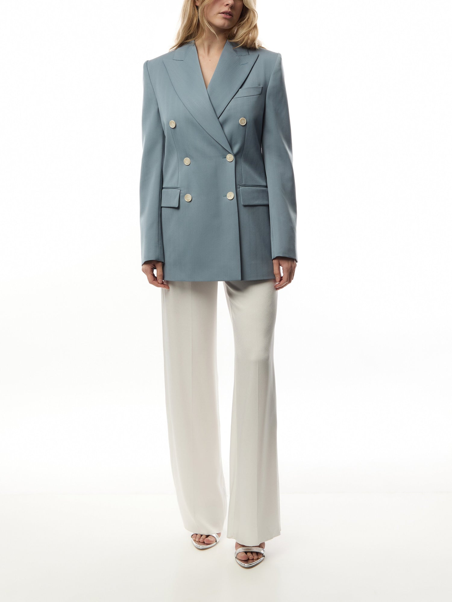 Striped Tailoring Double Breasted Jacket