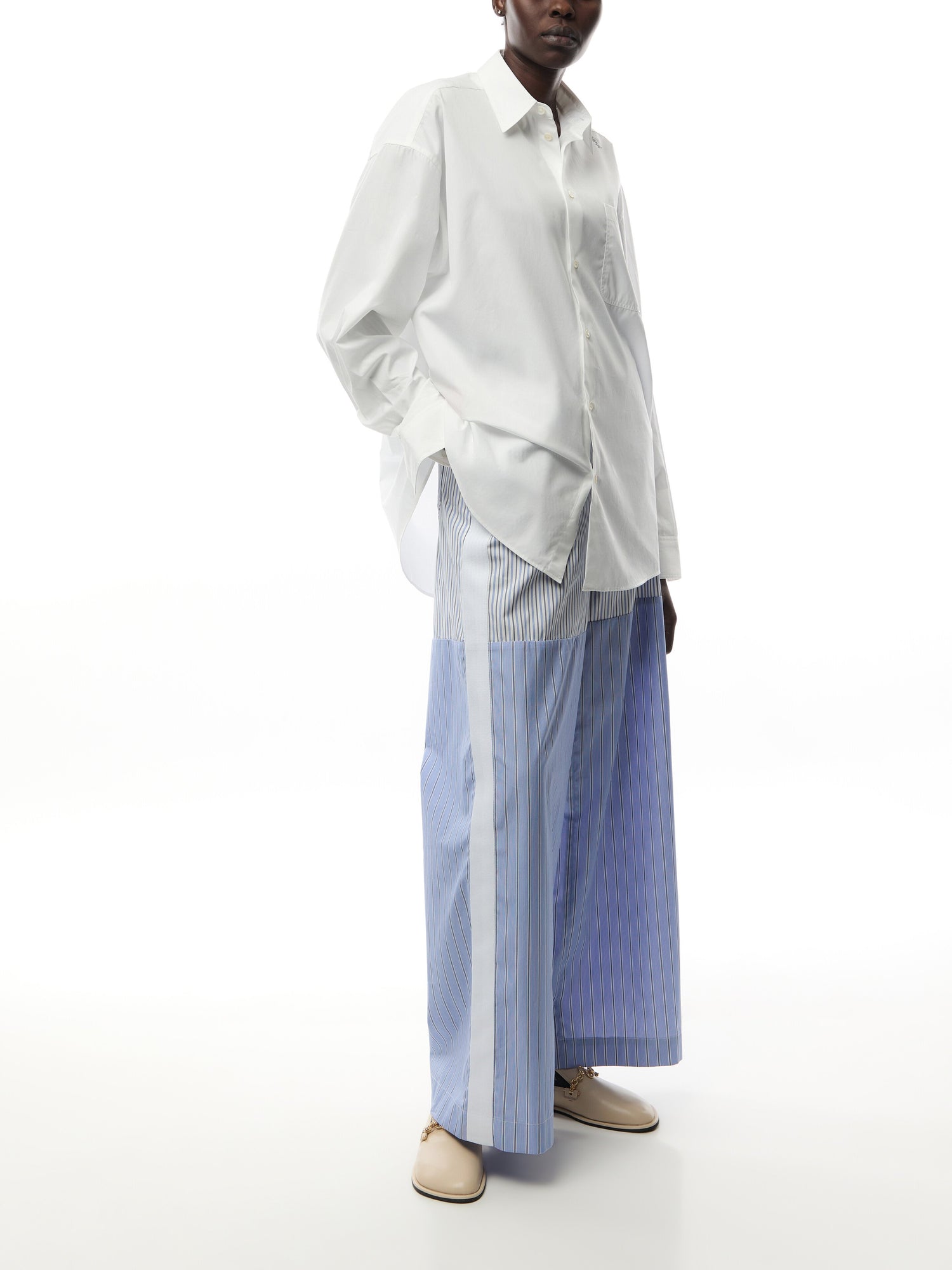 Striped Boyfriend Trousers