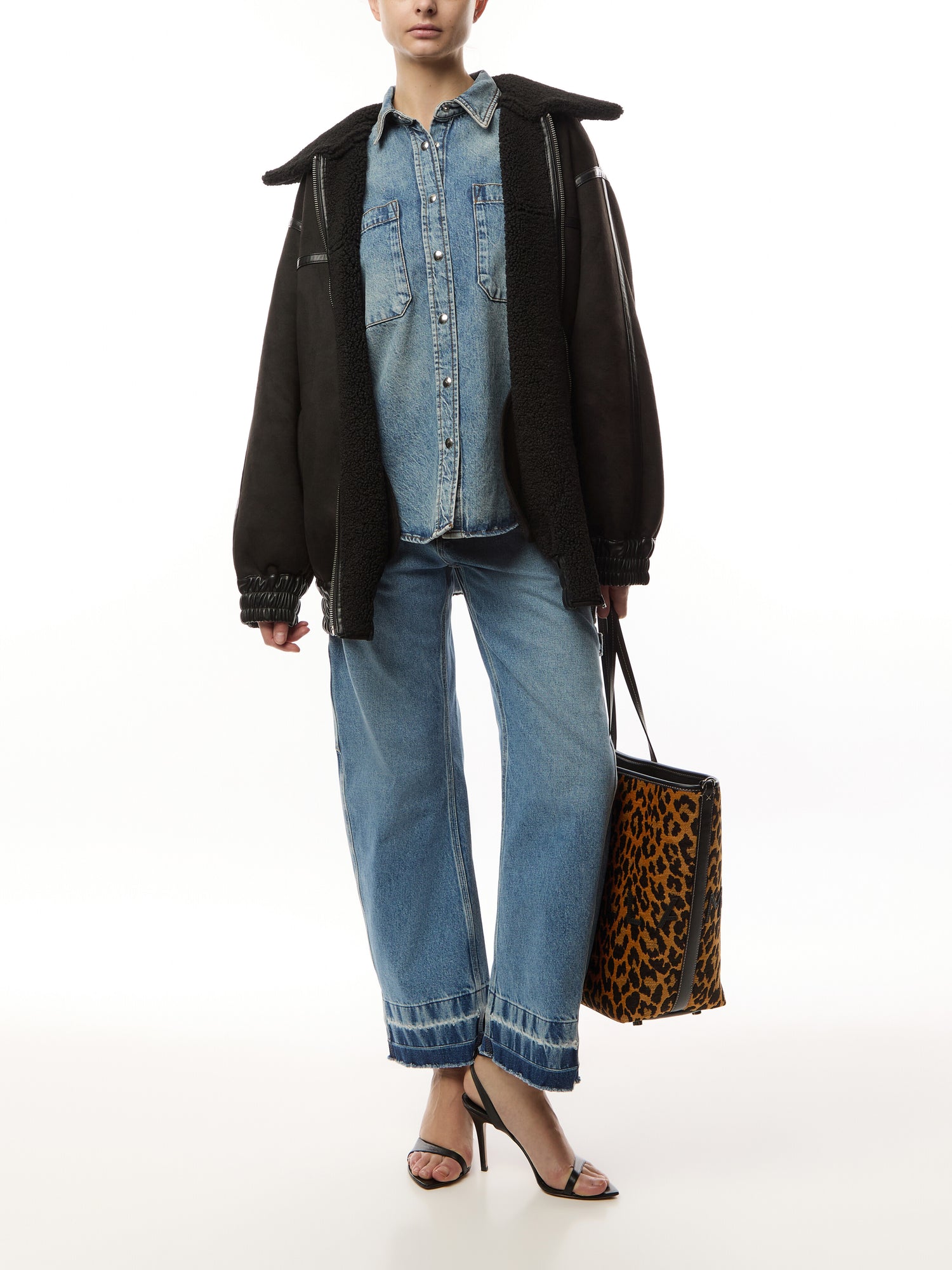 Vintage Wash Denim Banana Jeans