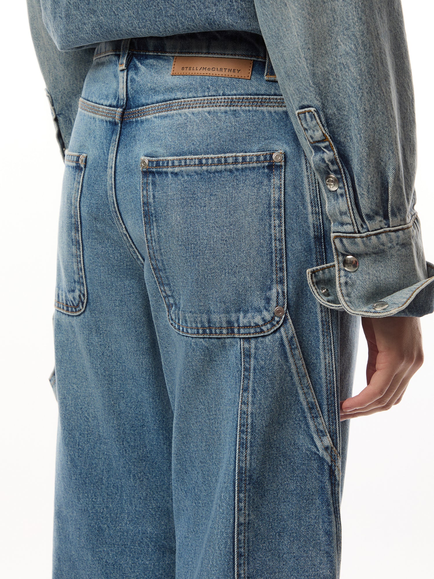 Vintage Wash Denim Banana Jeans