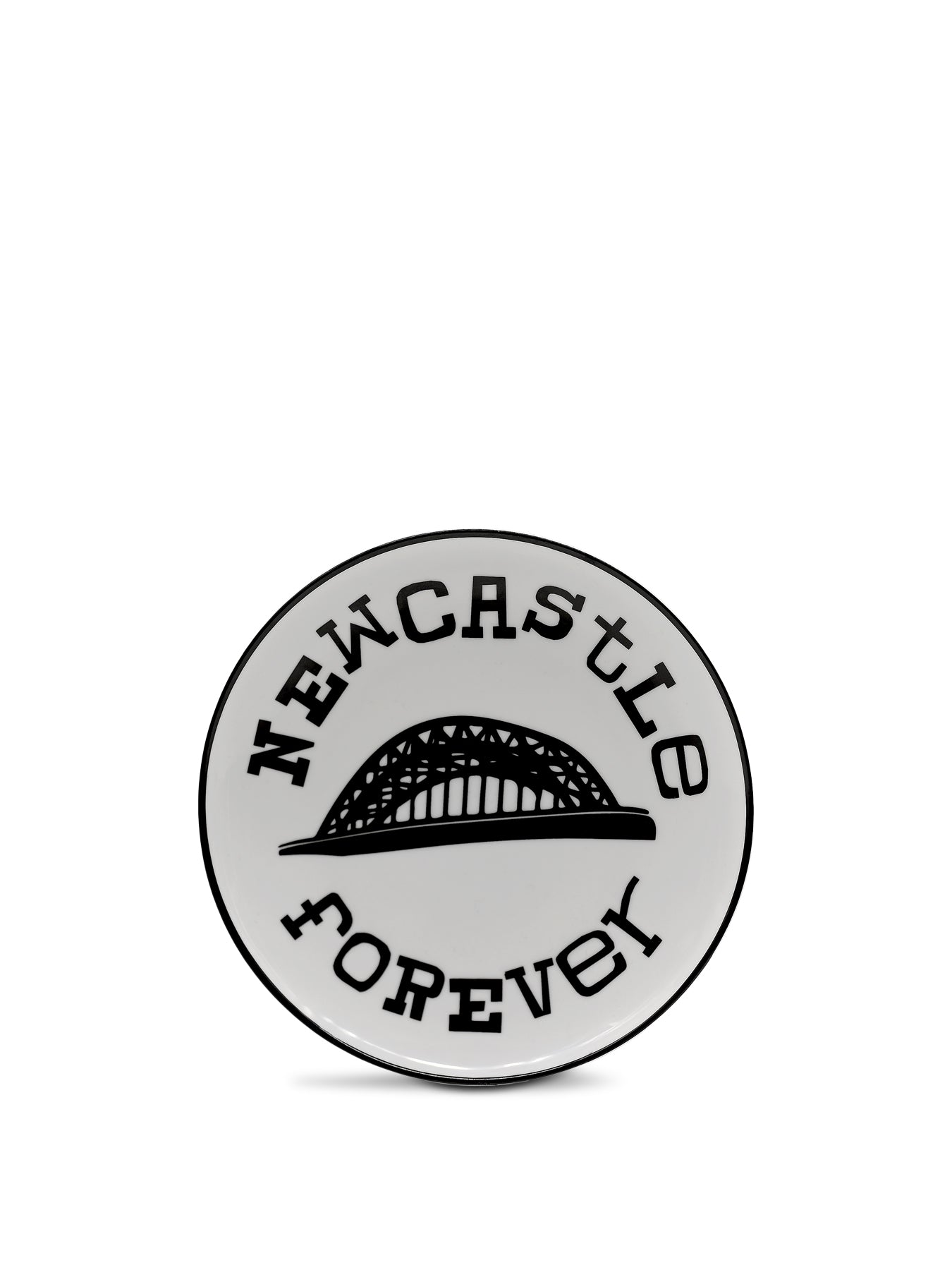 Newcastle Forever Premium Ceramic 8” Plate with Black Rim