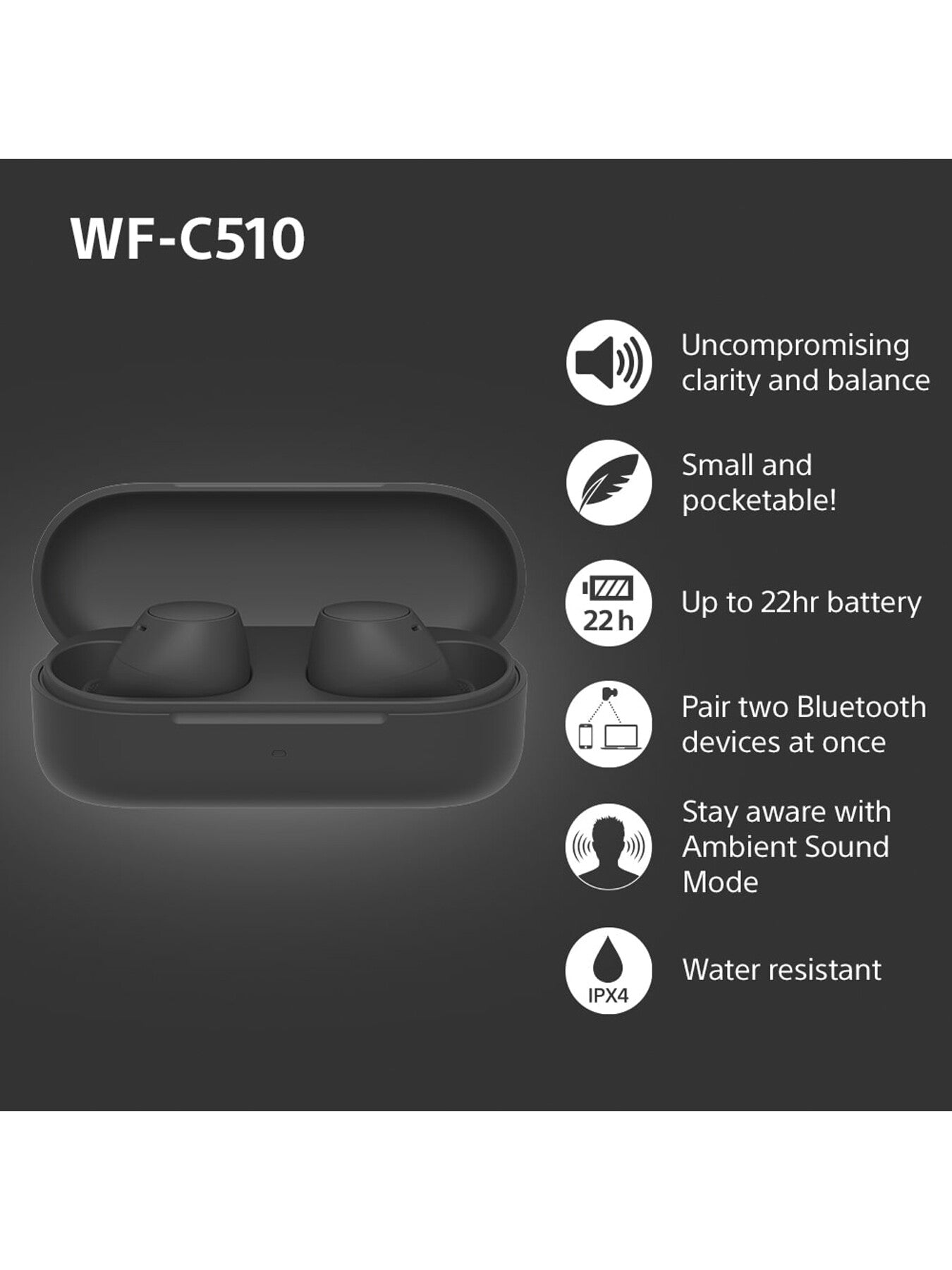 WFC510B Truly Wireless In ear Headphones