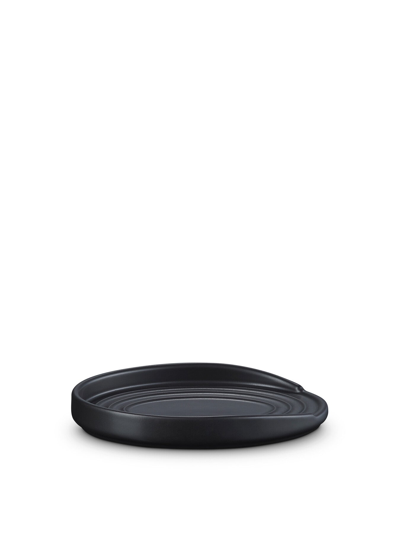 Stoneware Oval Spoon Rest Satin Black
