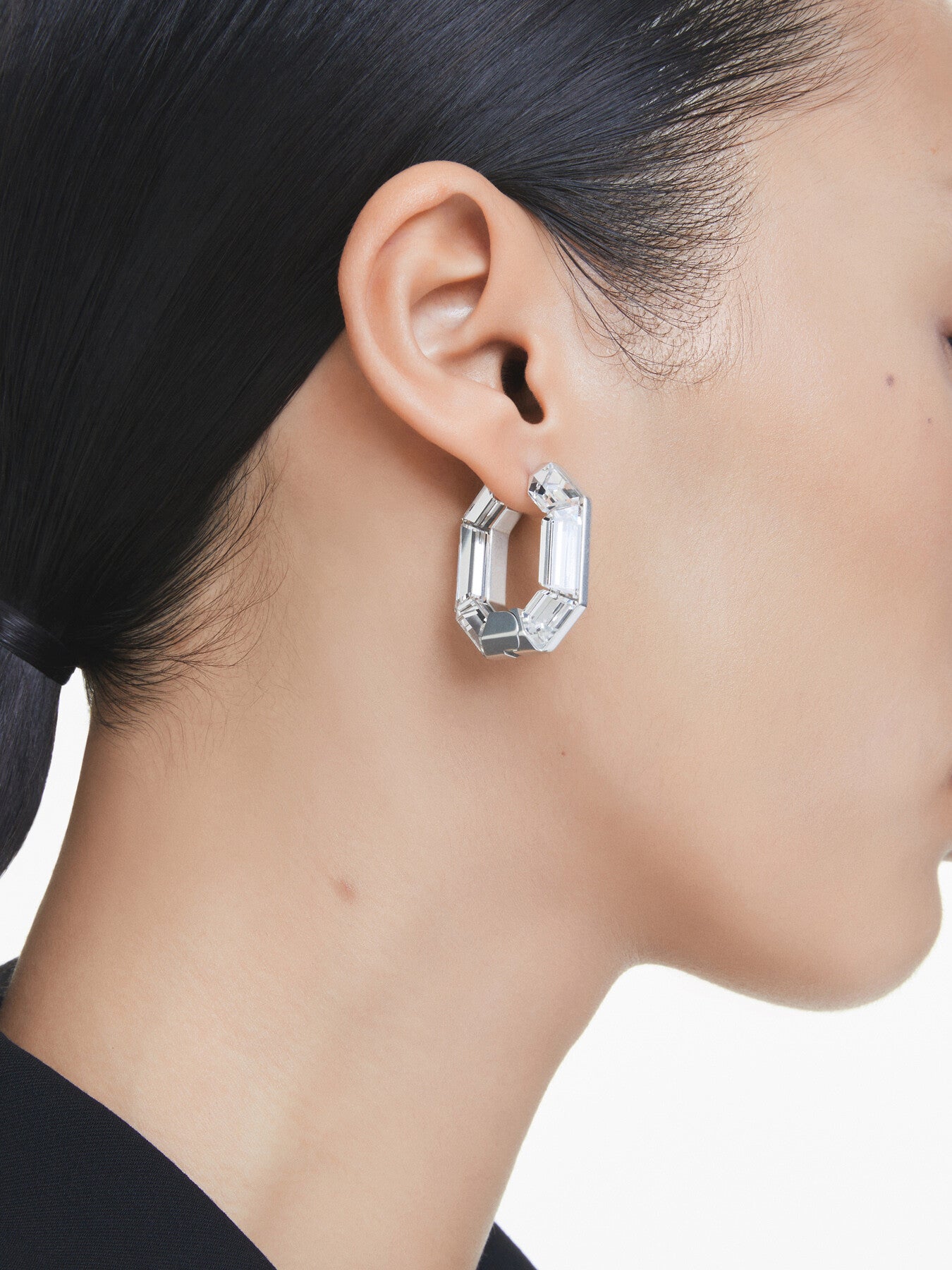 Lucent Small Octagon Hoop Earrings