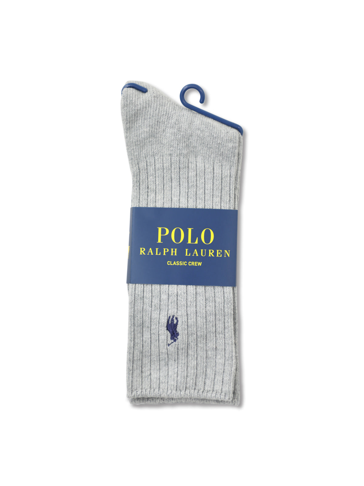 Cotton Blend Single Crew Socks - Light Grey Heather