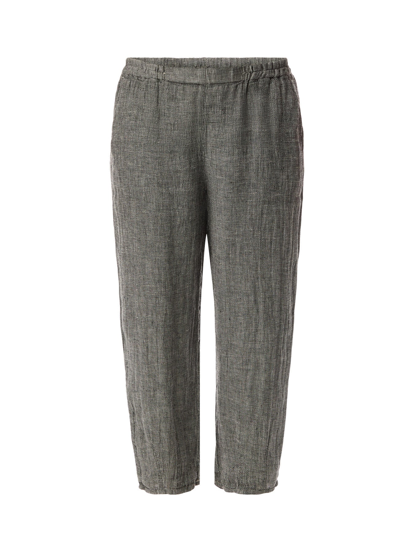Bubble Cropped Tweed Linen Pant