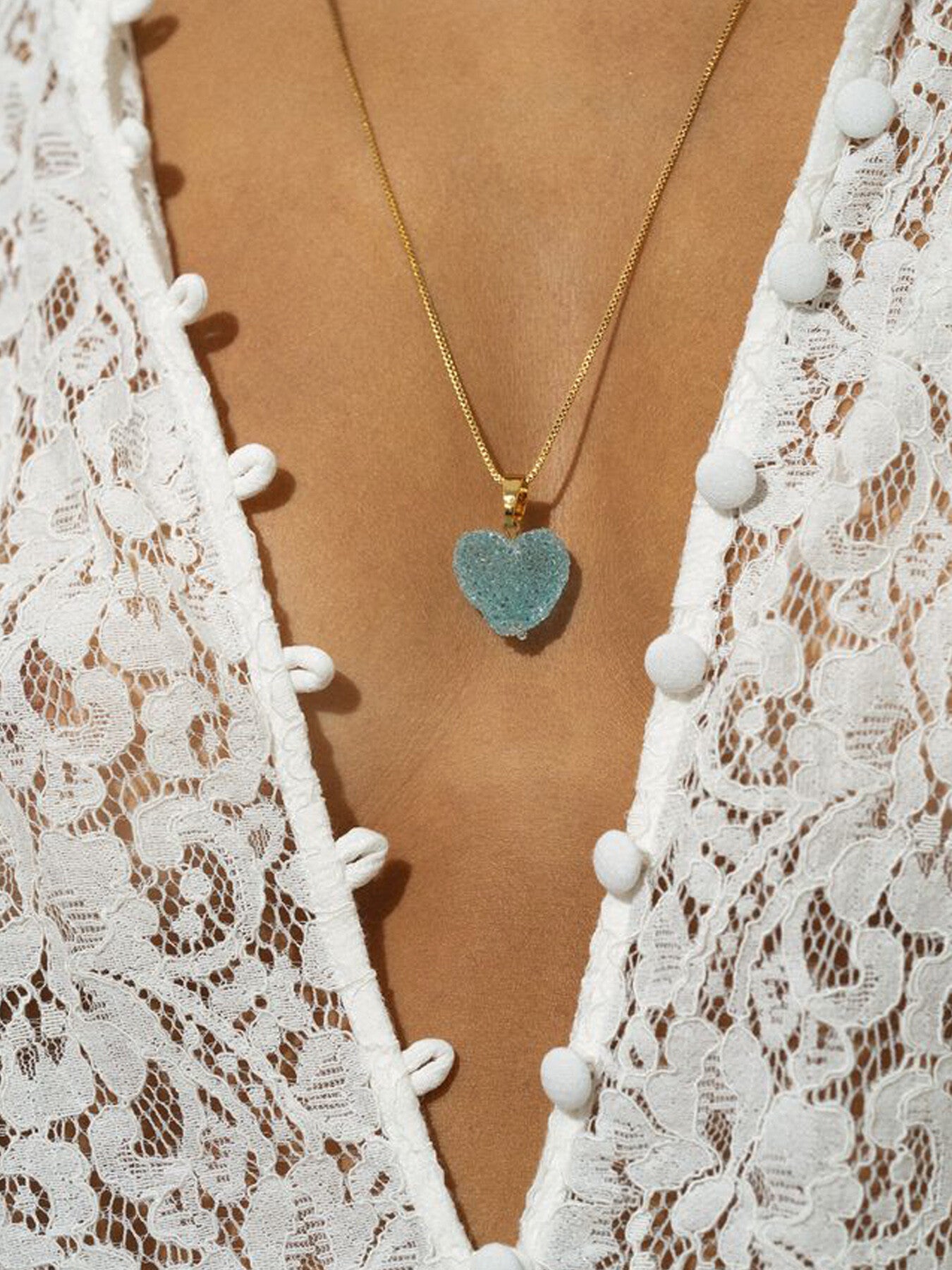 Jelly Heart Pendant Charm