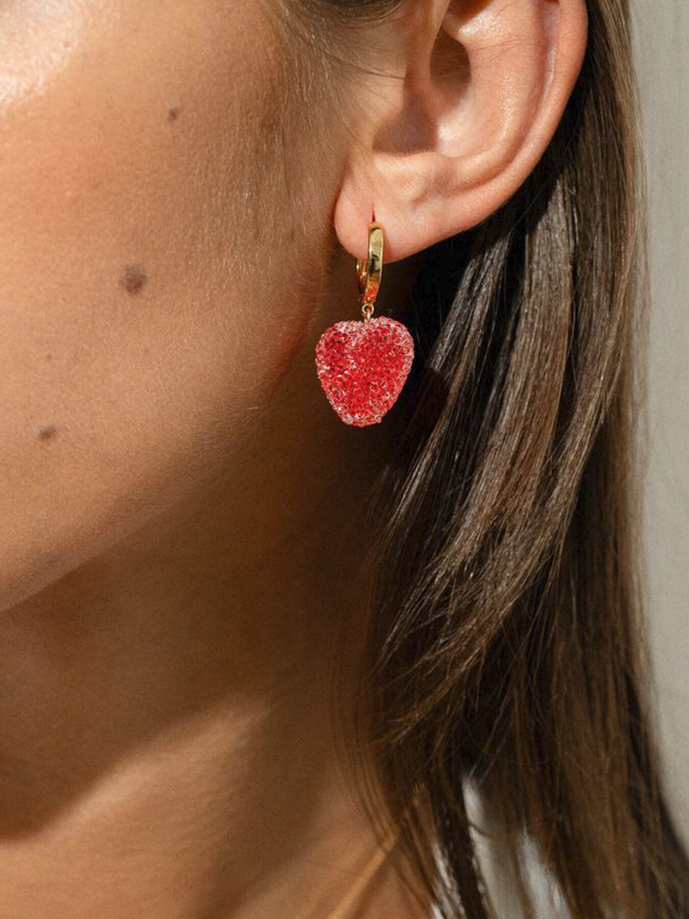 Jelly Heart Hoop Earrings