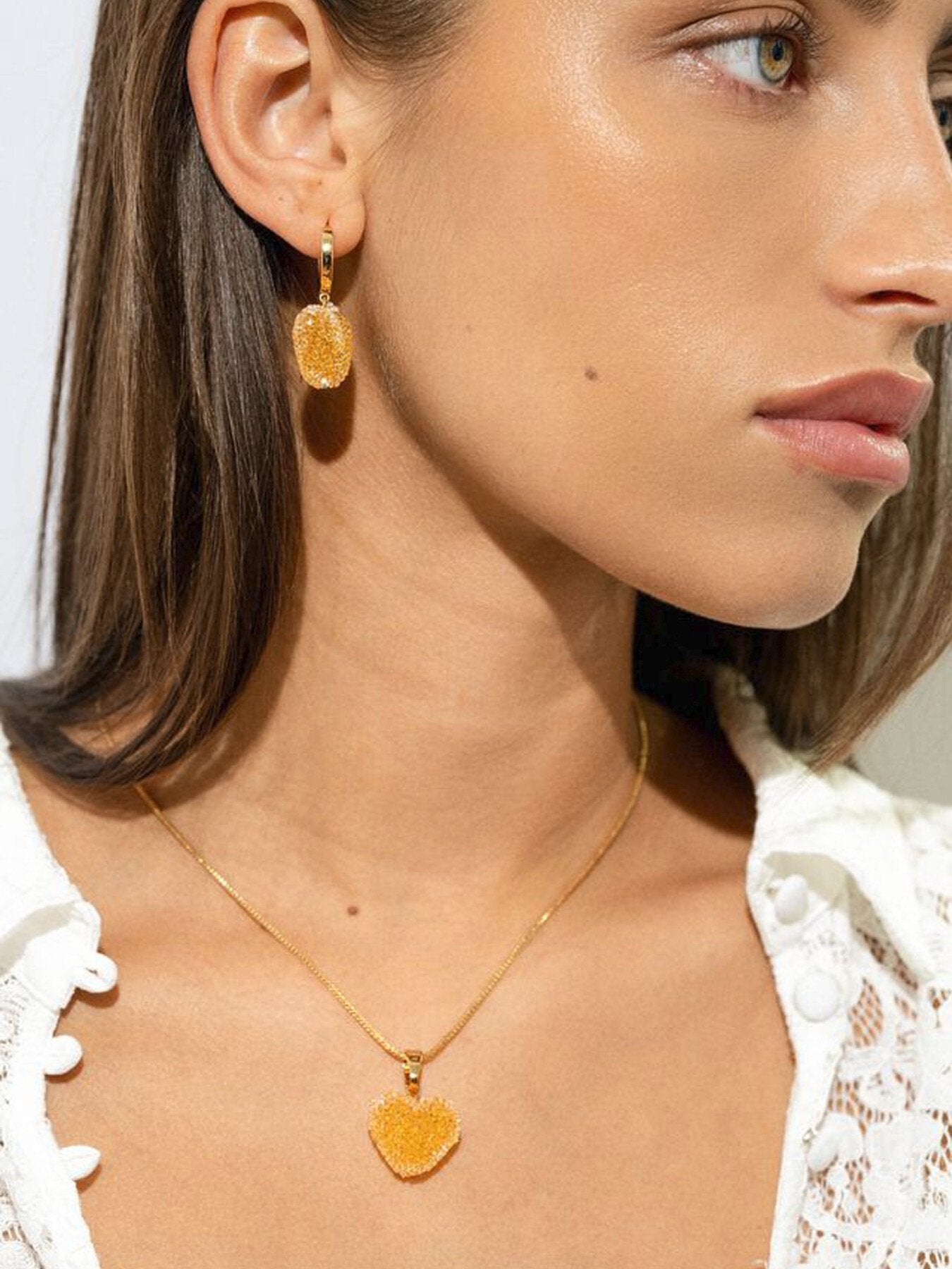 Jelly Heart Hoop Earrings